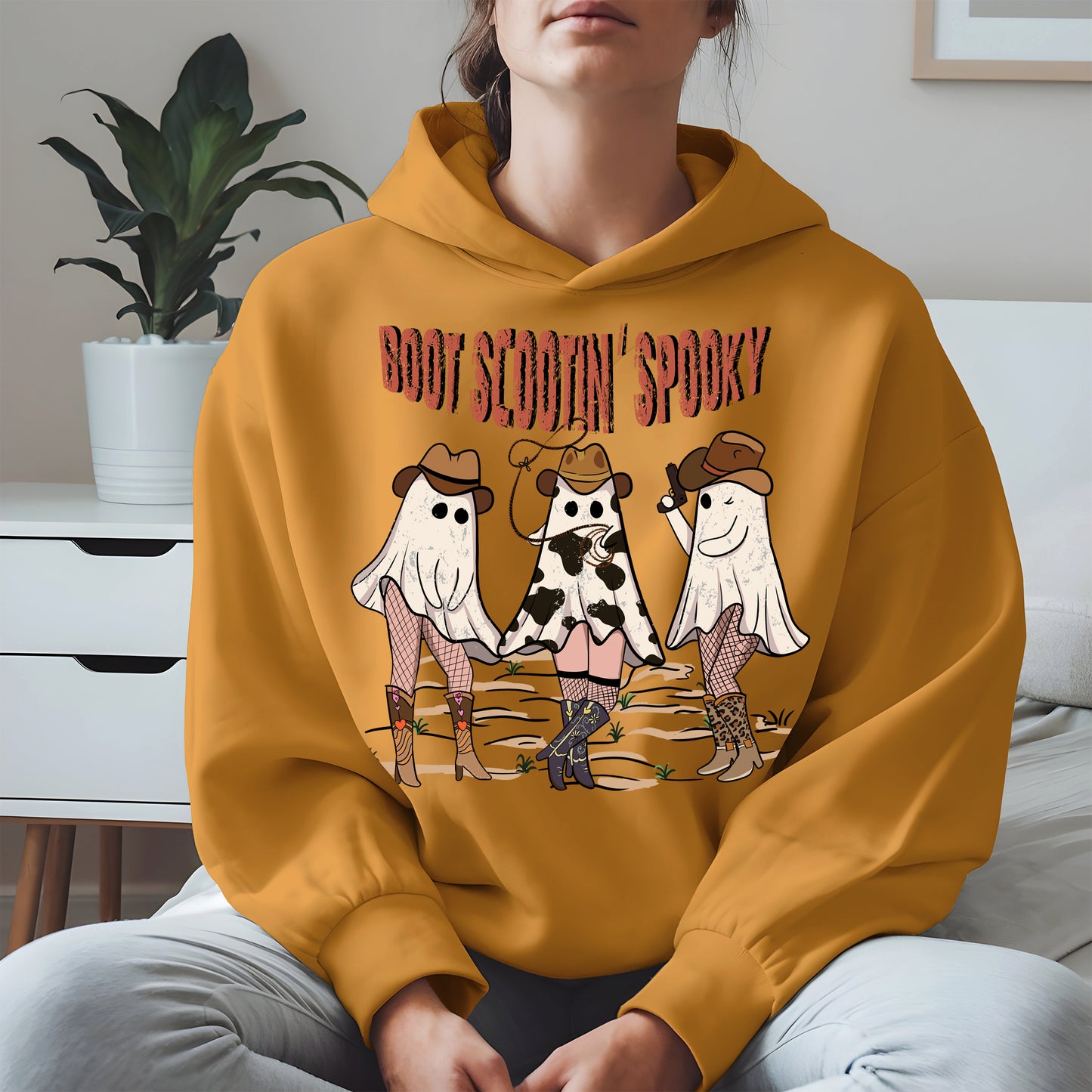 Boot Scootin' Spooky Cowgirl Halloween Tee