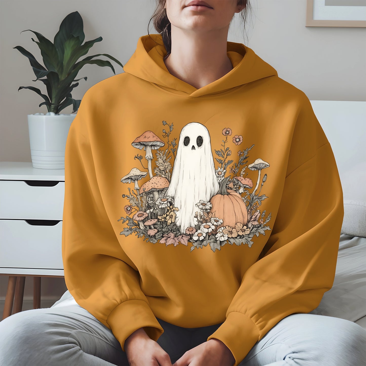 Retro Floral Ghost halloween shirt