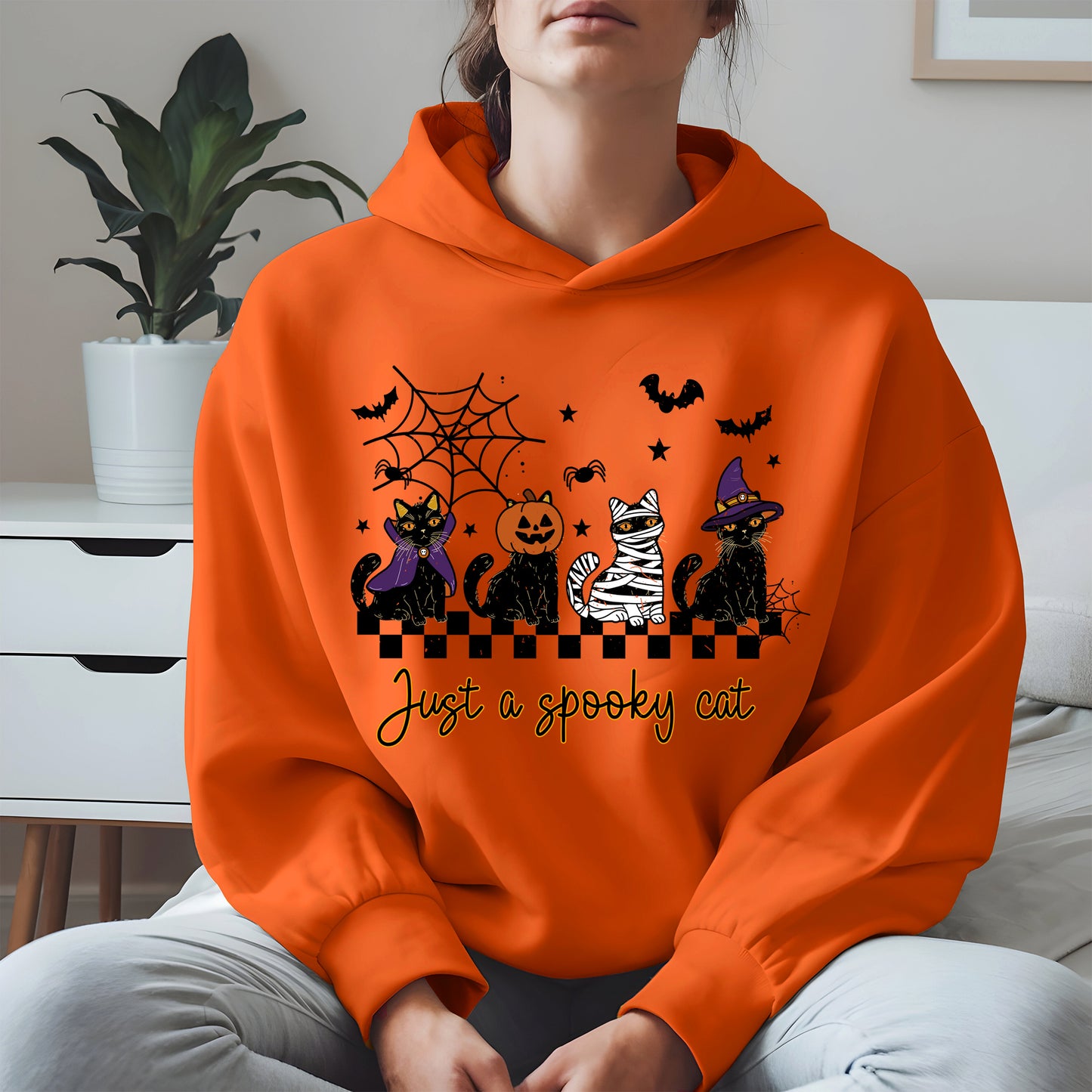 Just a spooky cat halloween shirt