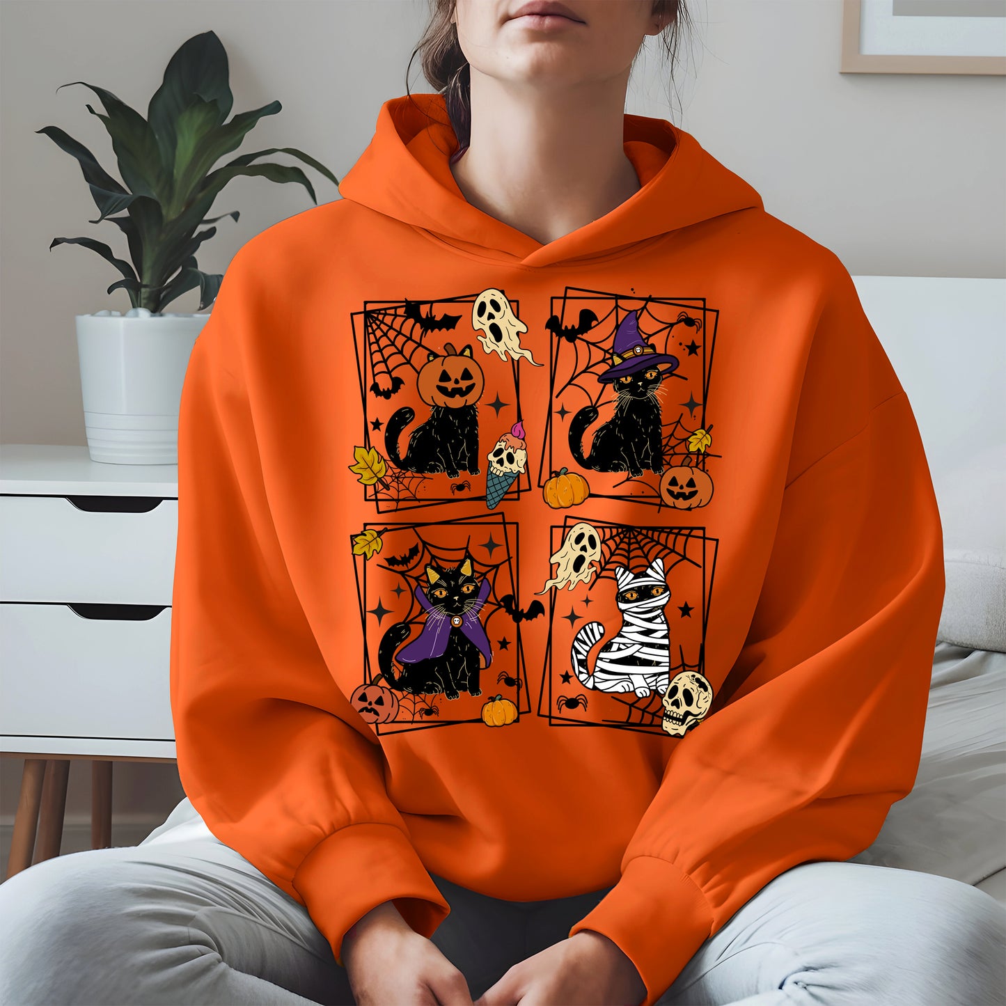Black Cat Halloween shirt and hoodie