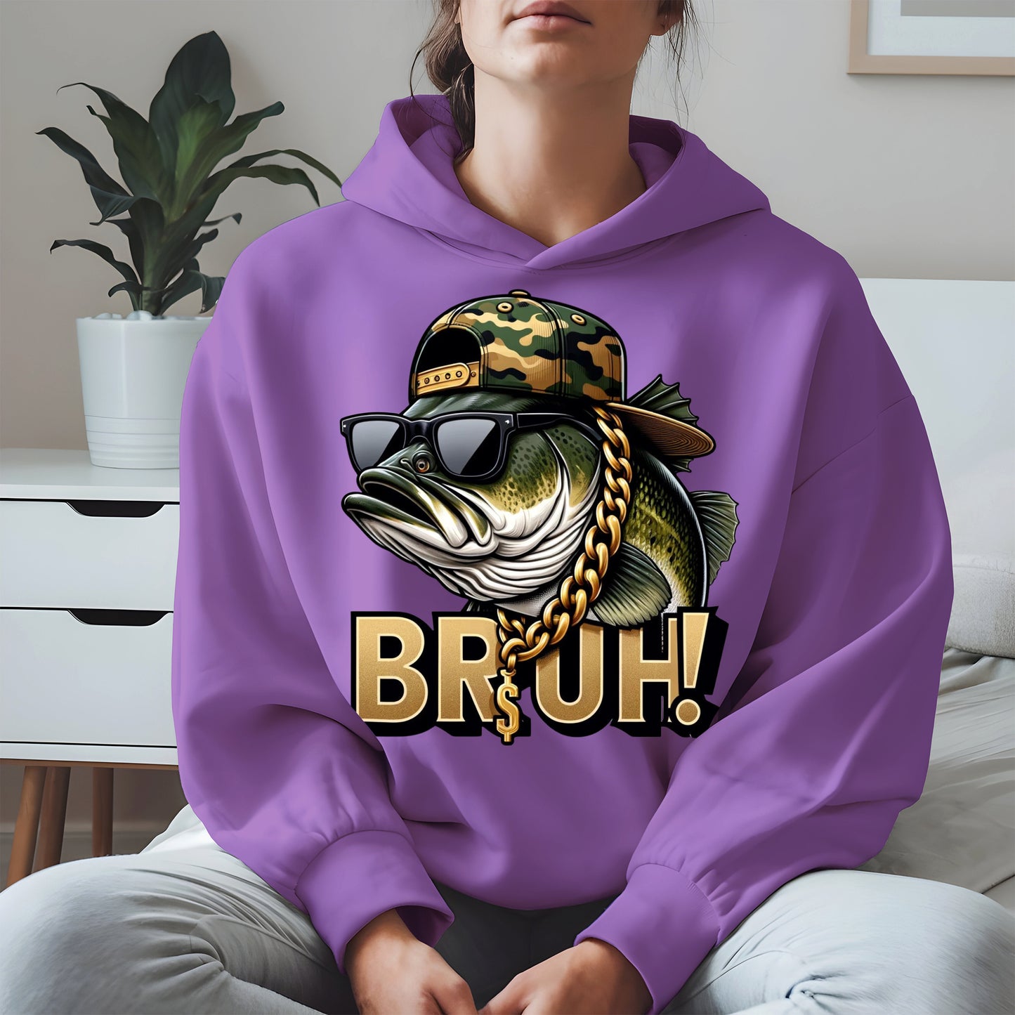 Funny Bass Fish Bruh Shirt Hoodie Sweatshirt