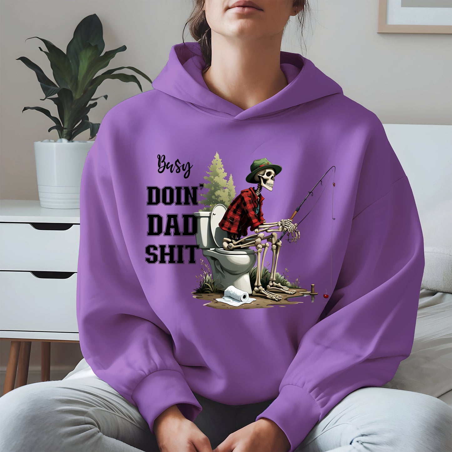 Funny Dad Fishing Skeleton Shirt Hoodie Sweatshirt