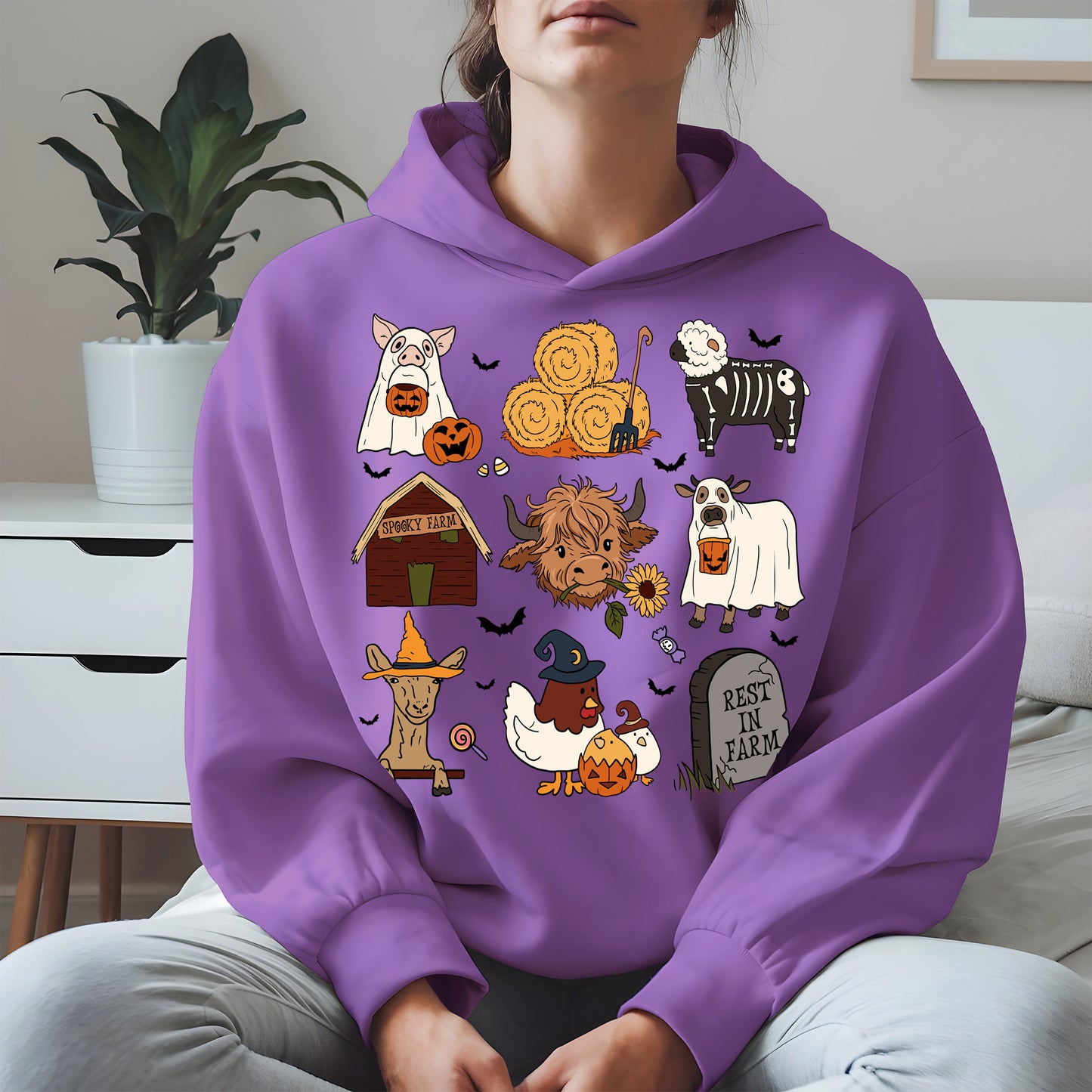 Spooky Cute Halloween Farm Animal Shirt