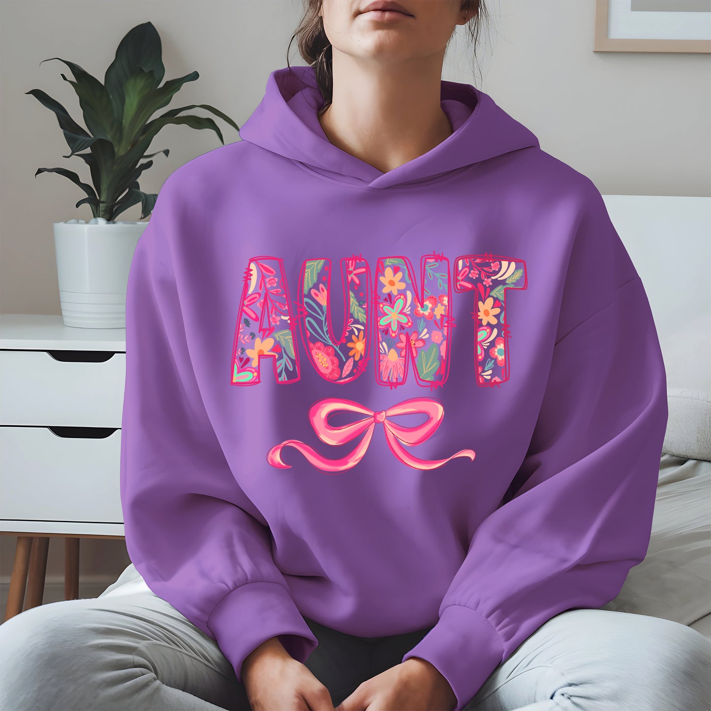 Floral Aunt Shirt Gift Tee Hoodie Sweatshirt for Cool Aunties