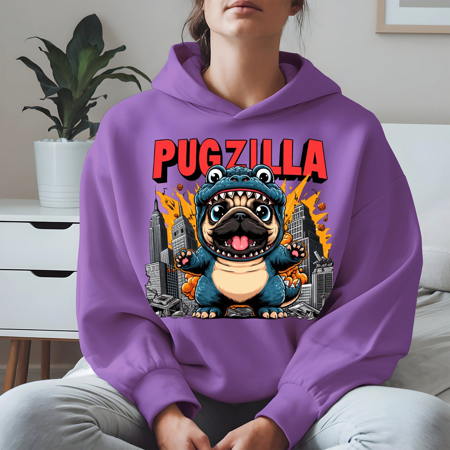Pugzilla Funny Dog Shirt Hoodie Sweatshirt