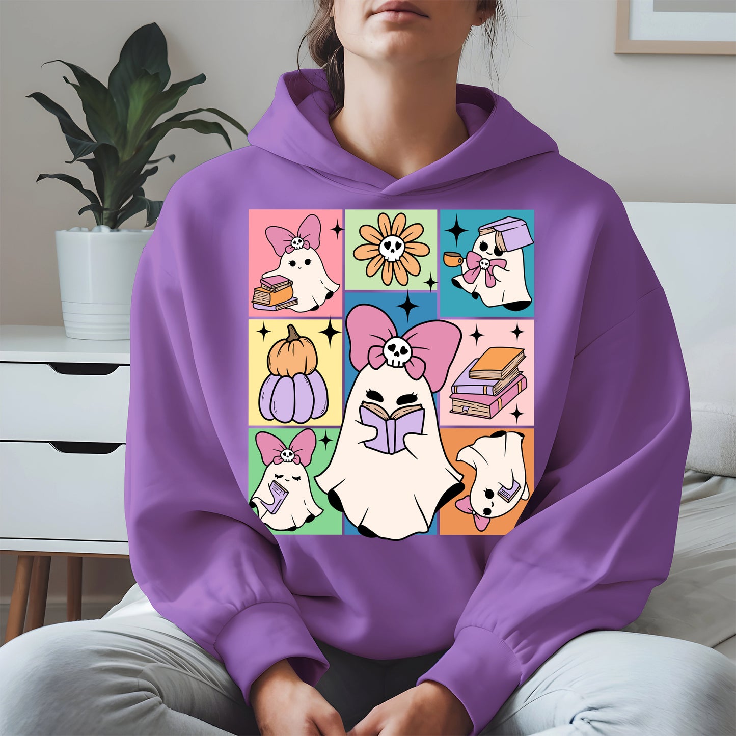 Pastel Ghost Book Lover Halloween Shirt