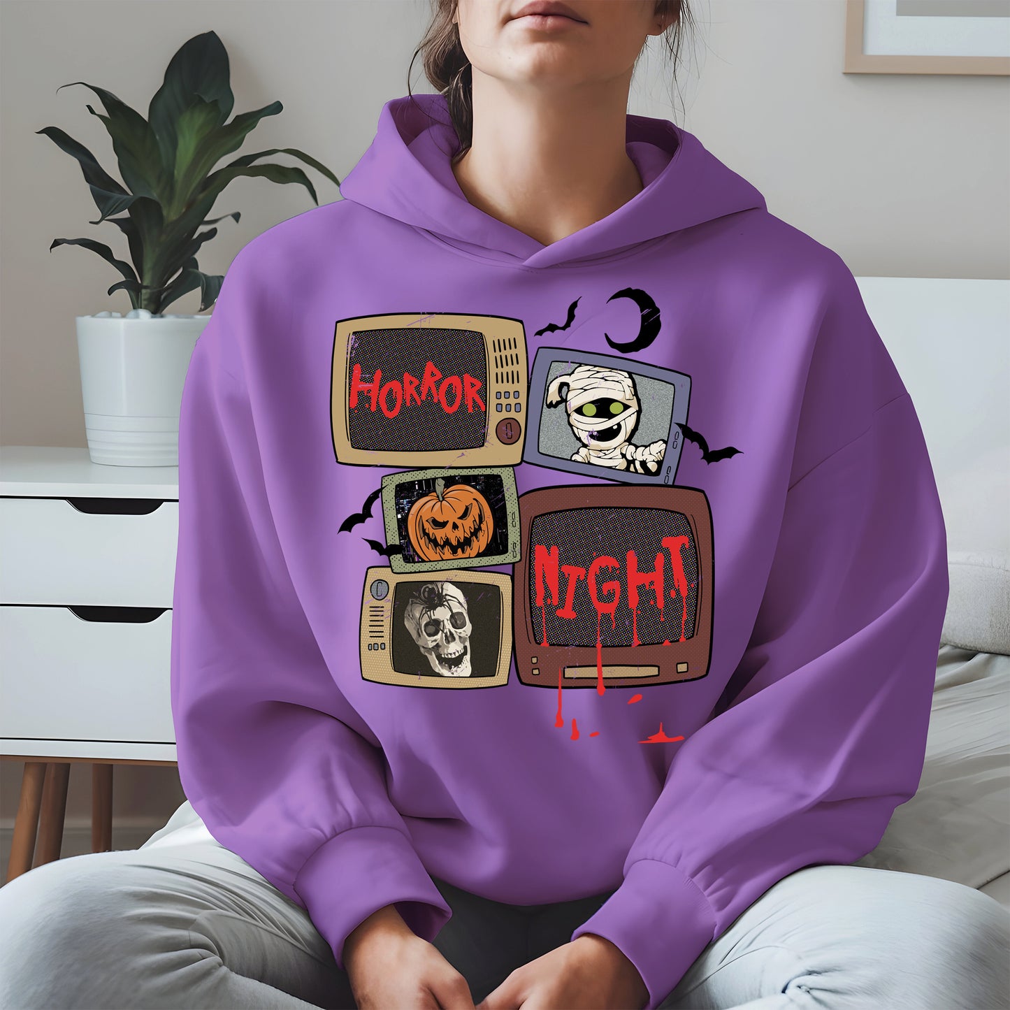 Horror Night Retro TV Halloween Shirt