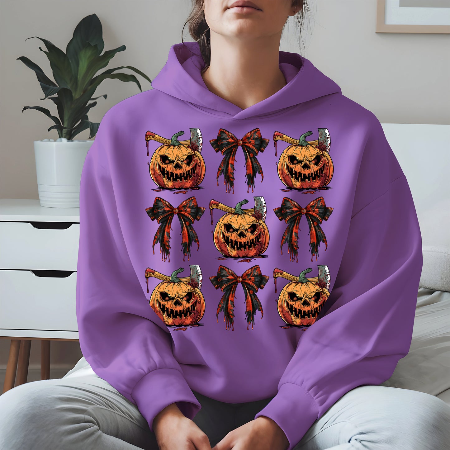 Bloody Pumpkin and Bow Halloween Shirt