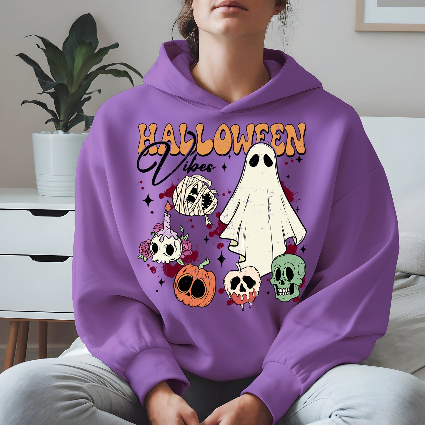 Classic Halloween Ghost and Skull Shirt