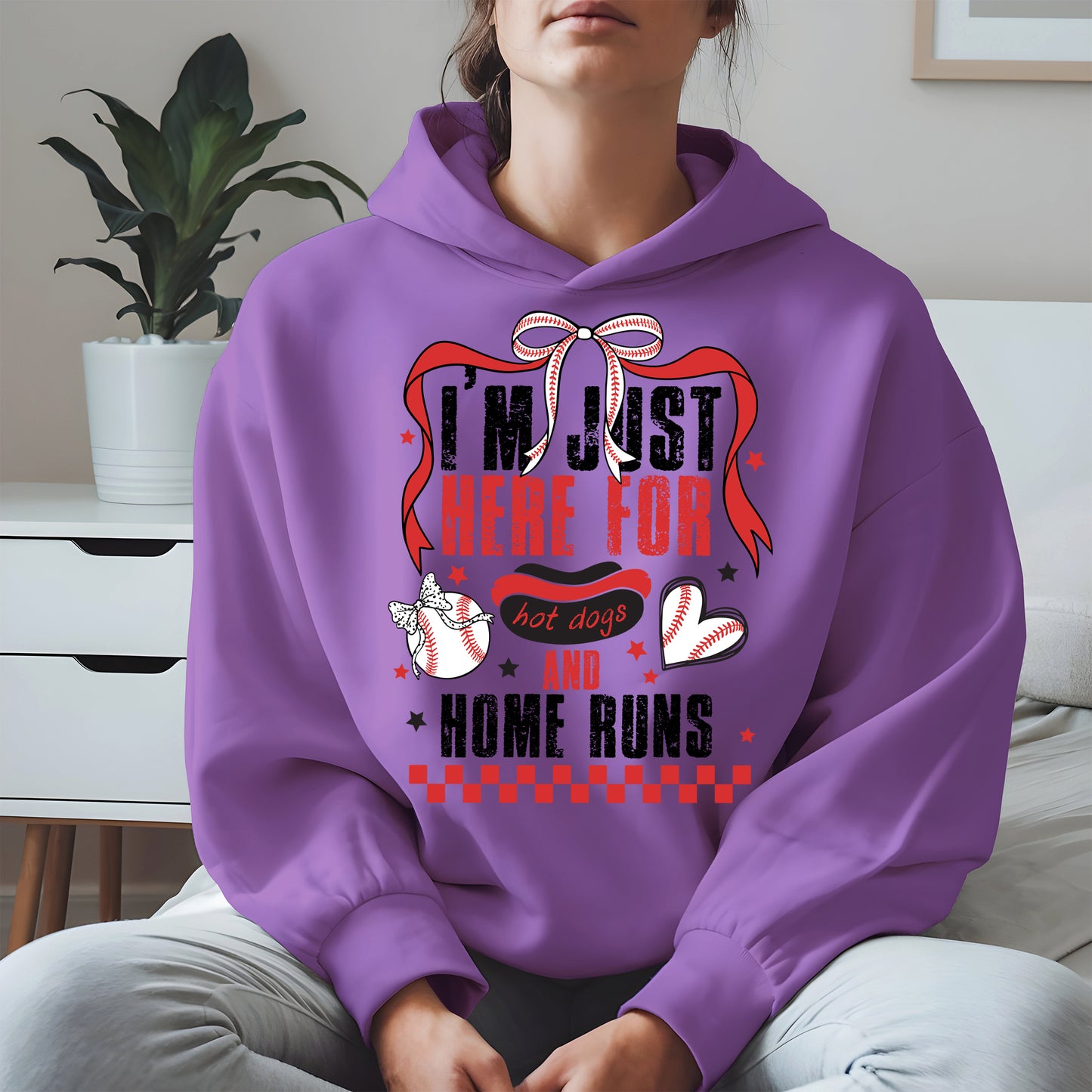 Here For Hot Dogs Baseball Shirt Sport Tee Hoodie Sweatshirt