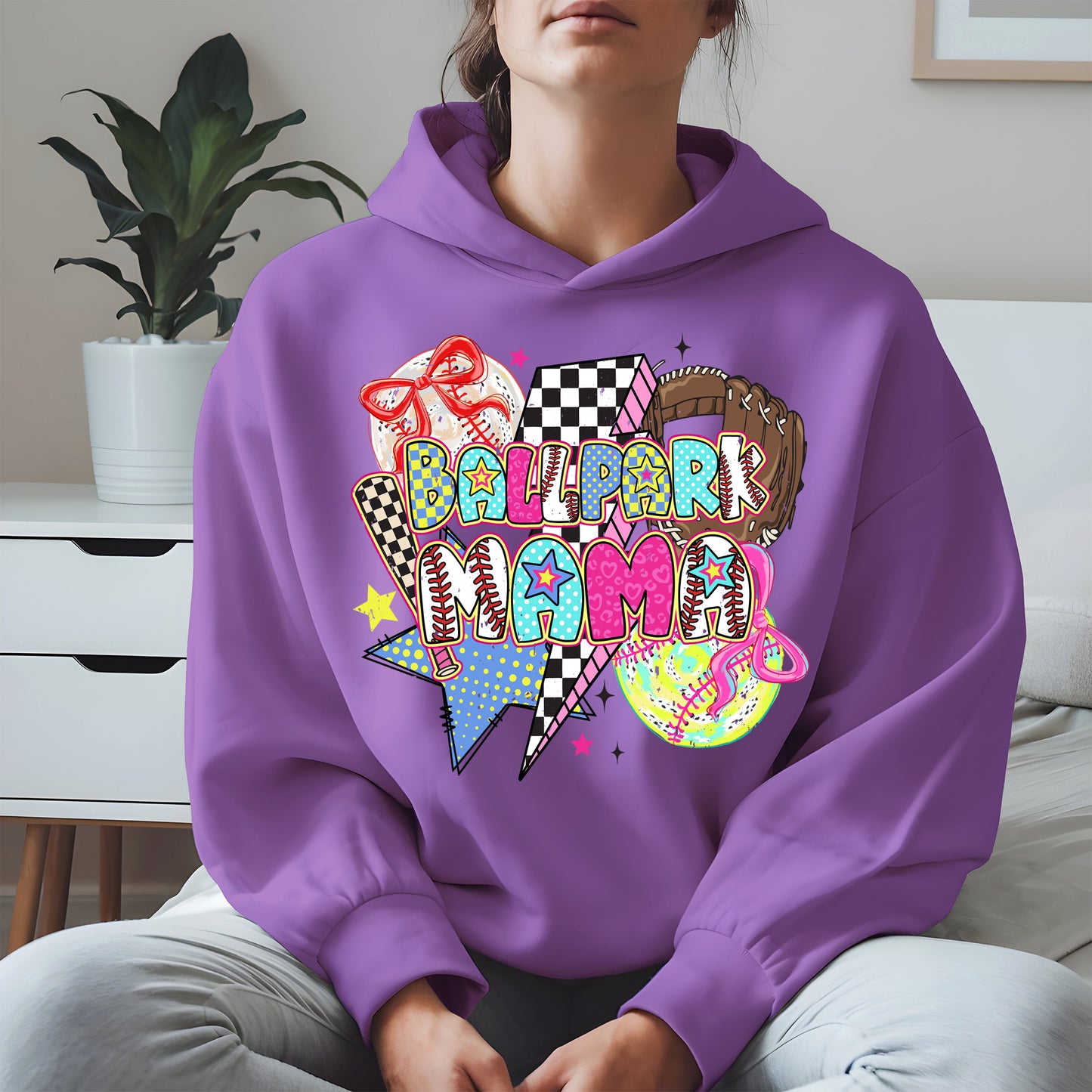 Ballpark Mama Shirt Sport Tee Hoodie Sweatshirt Gift for Baseball Moms