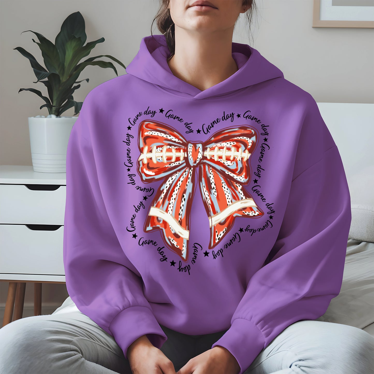 Baseball Bow Shirt Sport Tee Hoodie Sweatshirt Gift for Fans and Moms