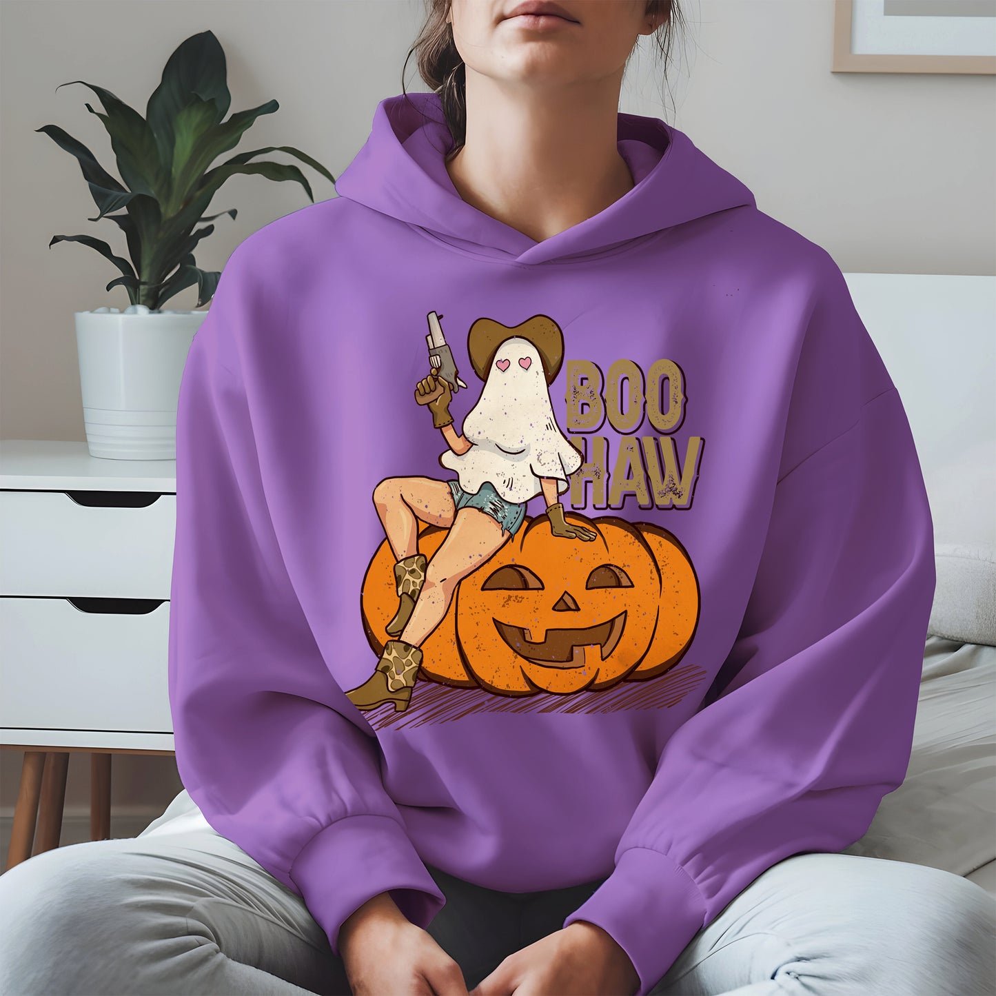 Boo Haw Halloween Cowgirl Tee