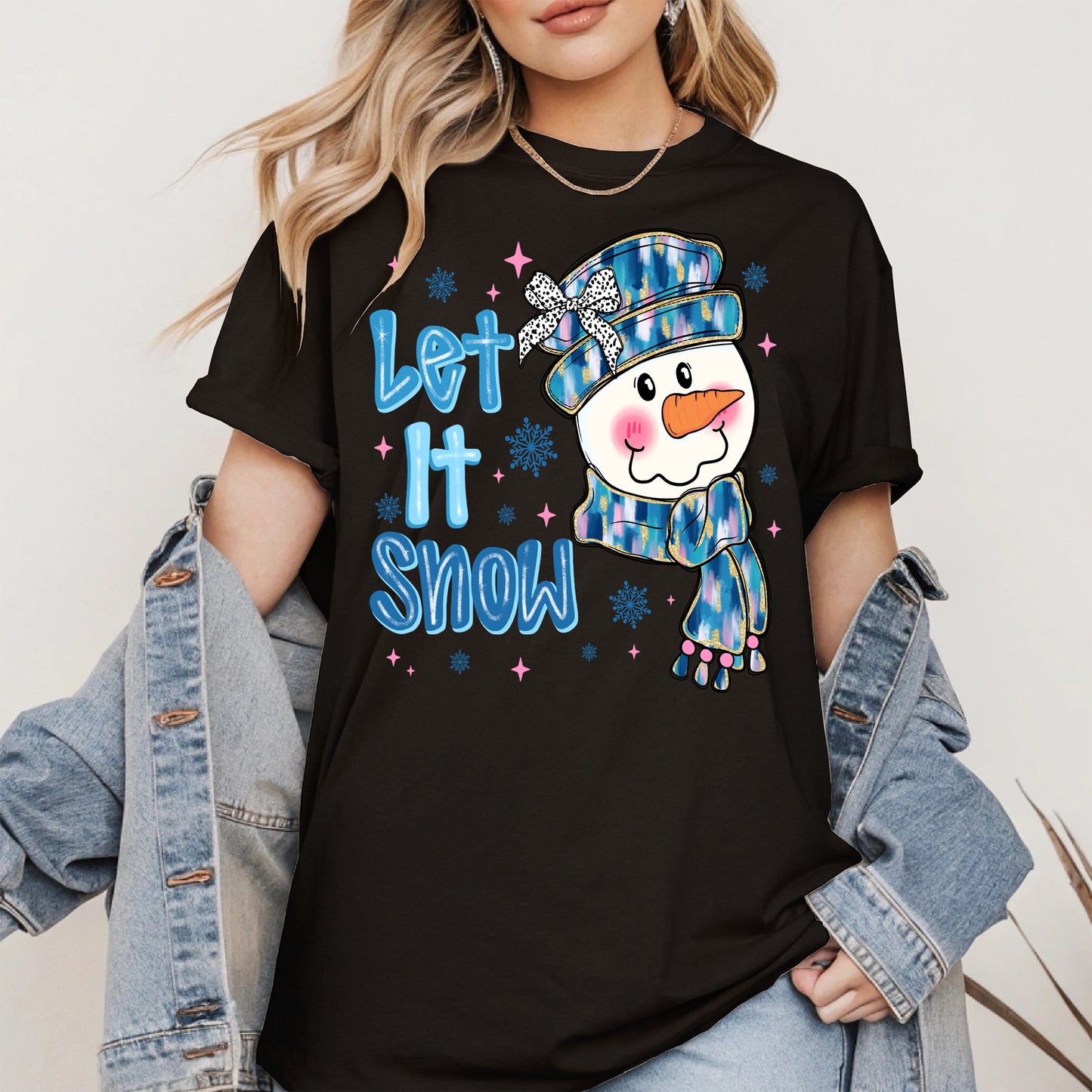 Cute Snowman Face Christmas Shirt