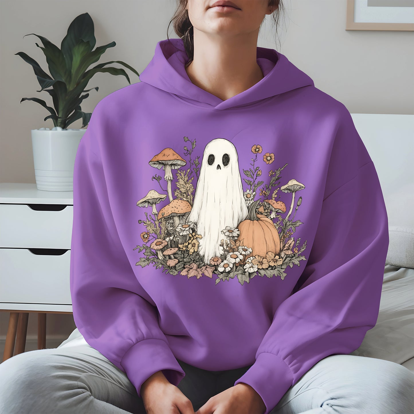 Retro Floral Ghost halloween shirt