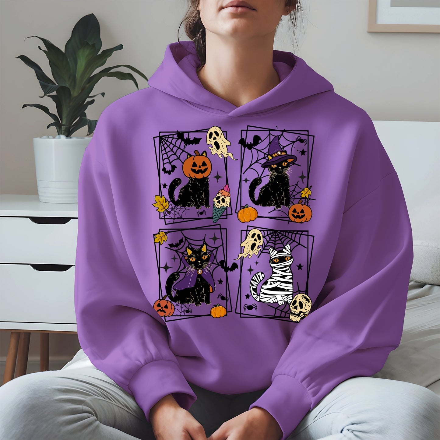 Black Cat Halloween shirt and hoodie