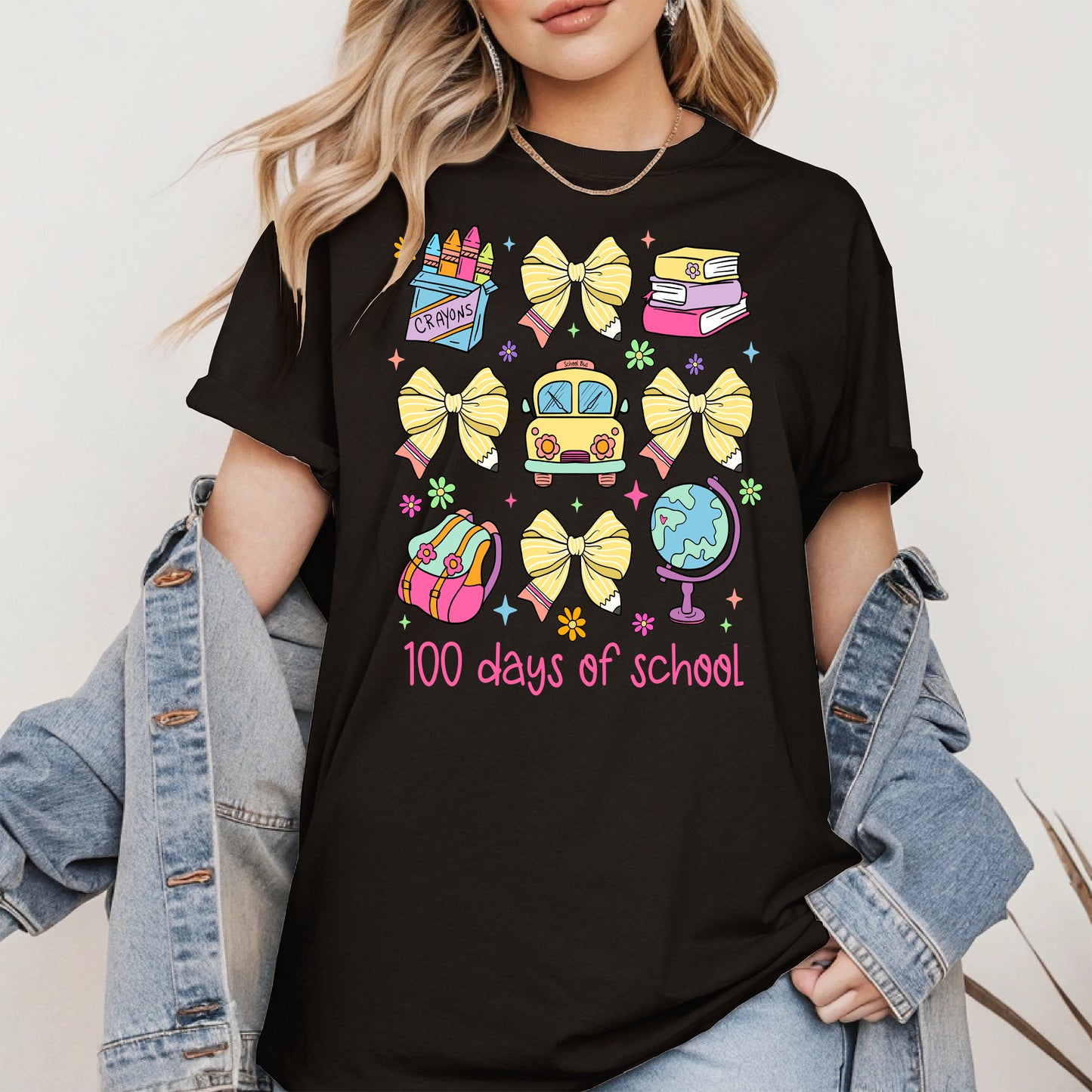 100 Days of School Coquette Shirt