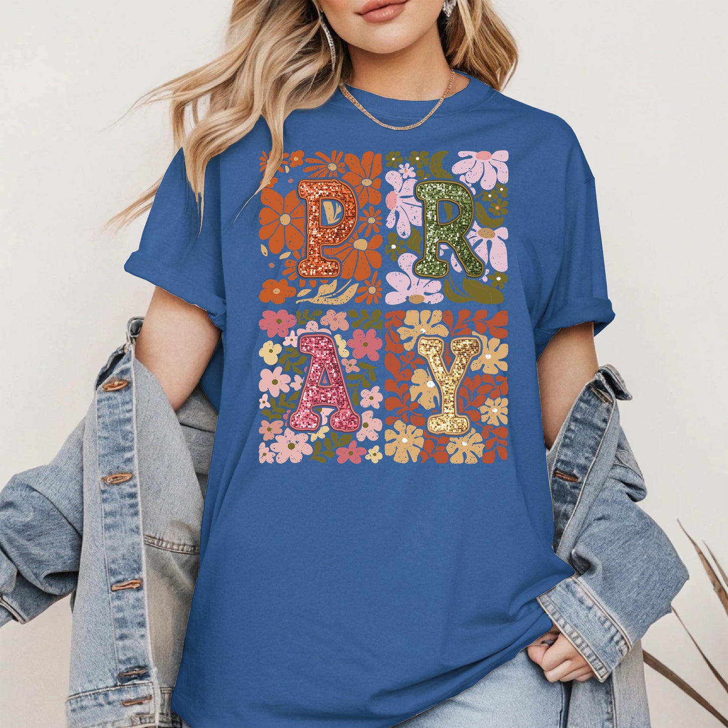 Retro Floral Faith Fall Christian Shirt
