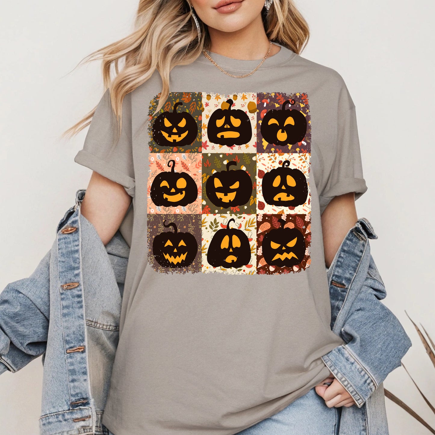Funny Pumpkin Faces Shirt Hoodie Sweatshirt for Halloween Lovers