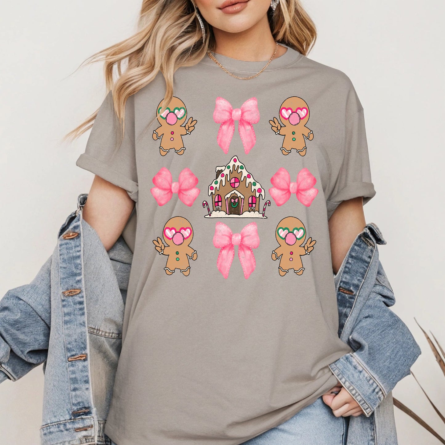 Checkered Gingerbread Cute Christmas Shirt