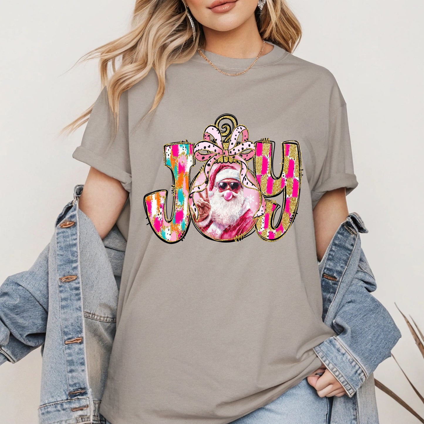 Joy Christmas Shirt Santa Cool Holiday Gift