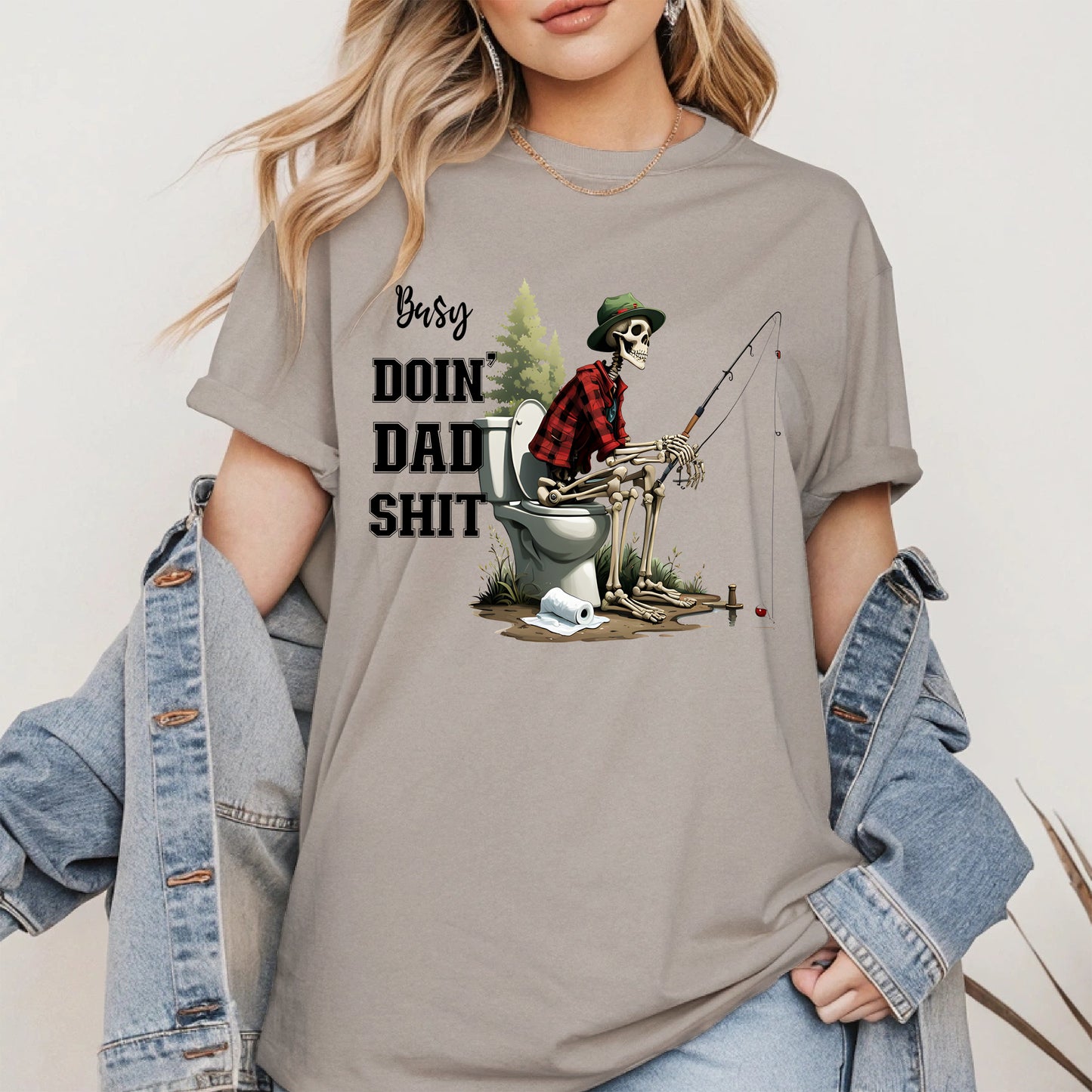 Funny Dad Fishing Skeleton Shirt Hoodie Sweatshirt