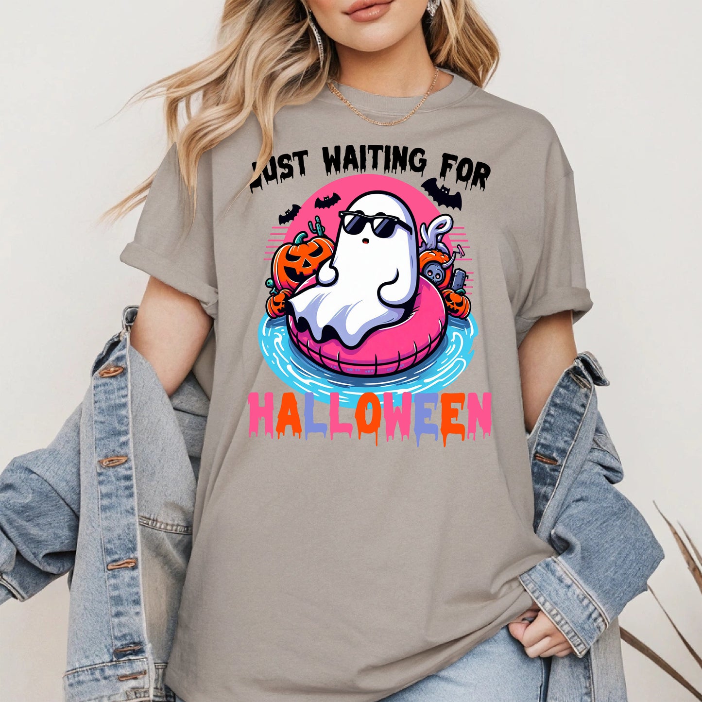 Chill Ghost Halloween Pool Float Shirt