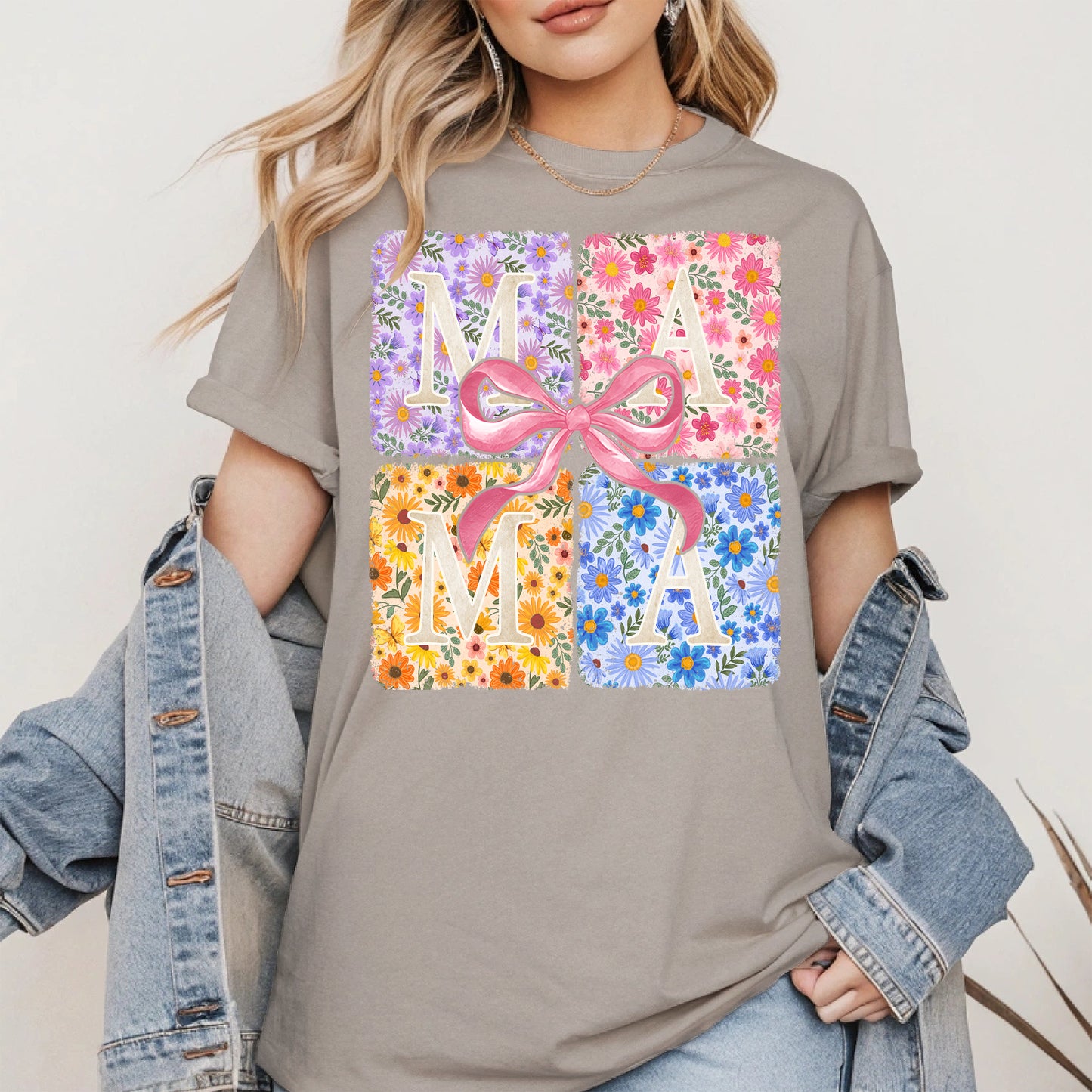 Floral MAMA Shirt Mother Tee Hoodie Sweatshirt Gift for Moms