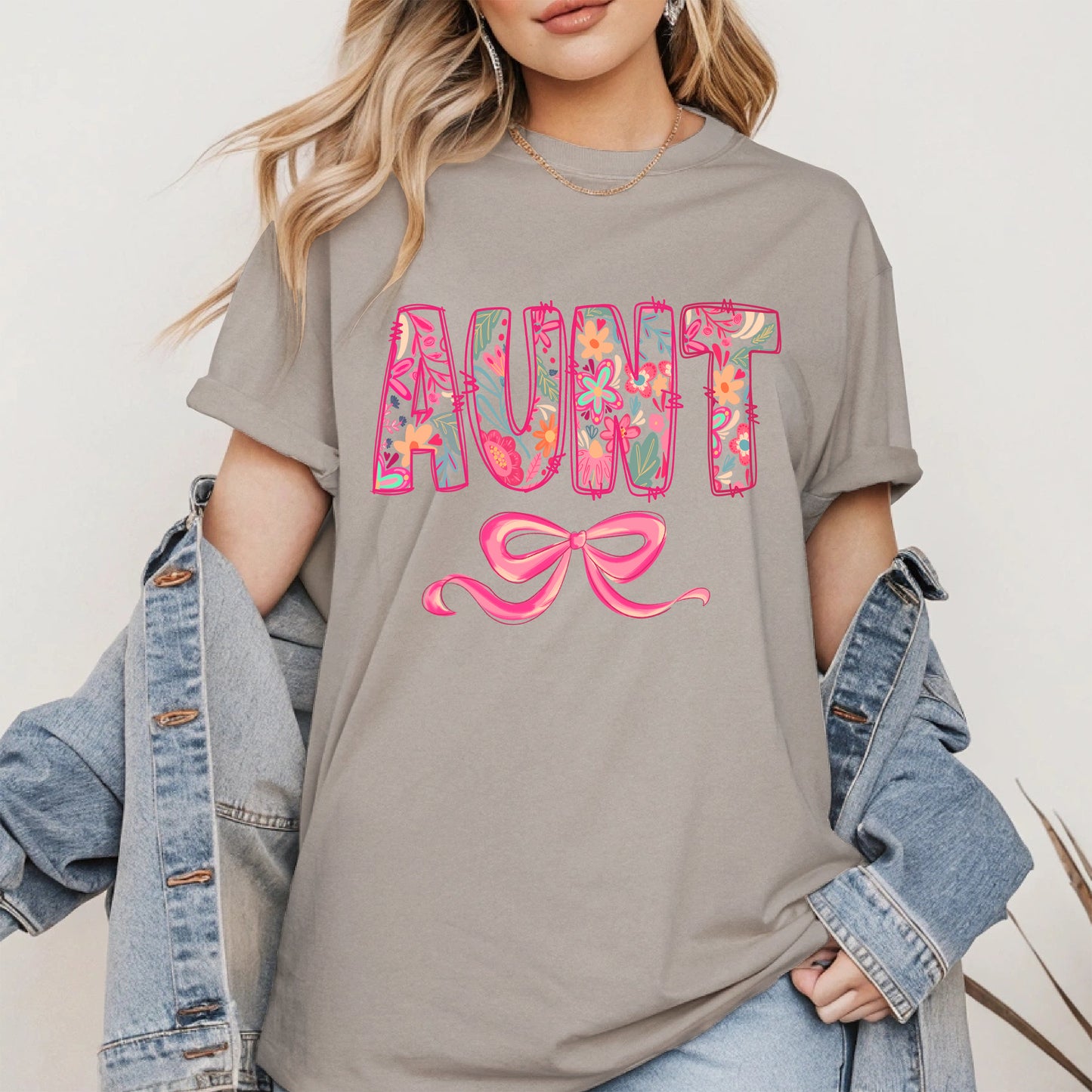 Floral Aunt Shirt Gift Tee Hoodie Sweatshirt for Cool Aunties
