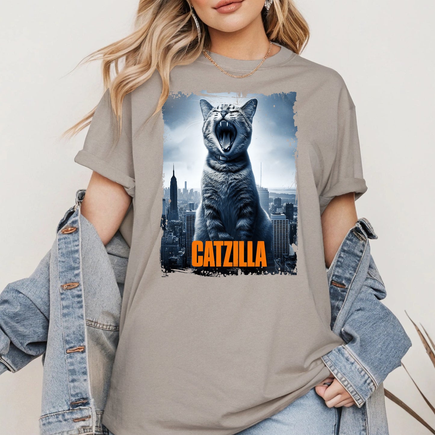 Catzilla Funny Cat Shirt Hoodie Sweatshirt