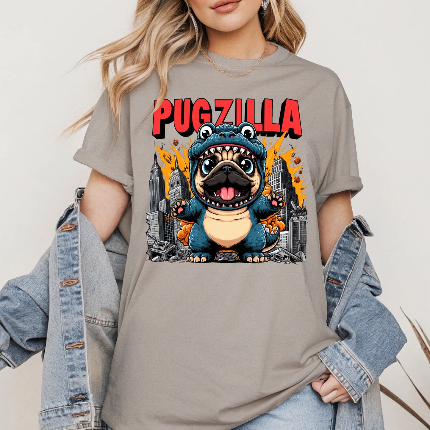 Pugzilla Funny Dog Shirt Hoodie Sweatshirt