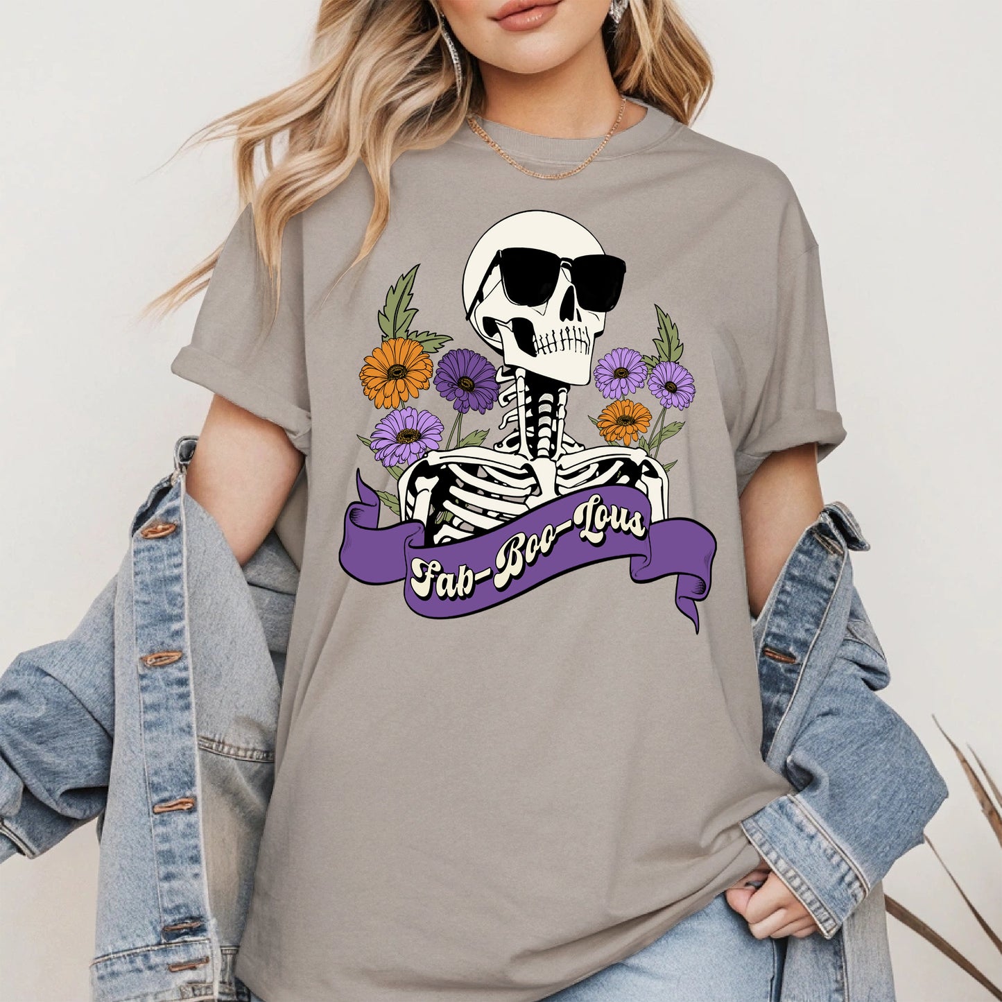 Fab-Boo-Lous Skeleton Halloween Shirt