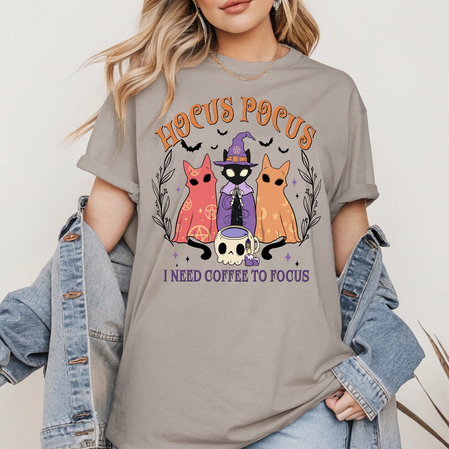 Hocus Pocus Coffee Cat Shirt