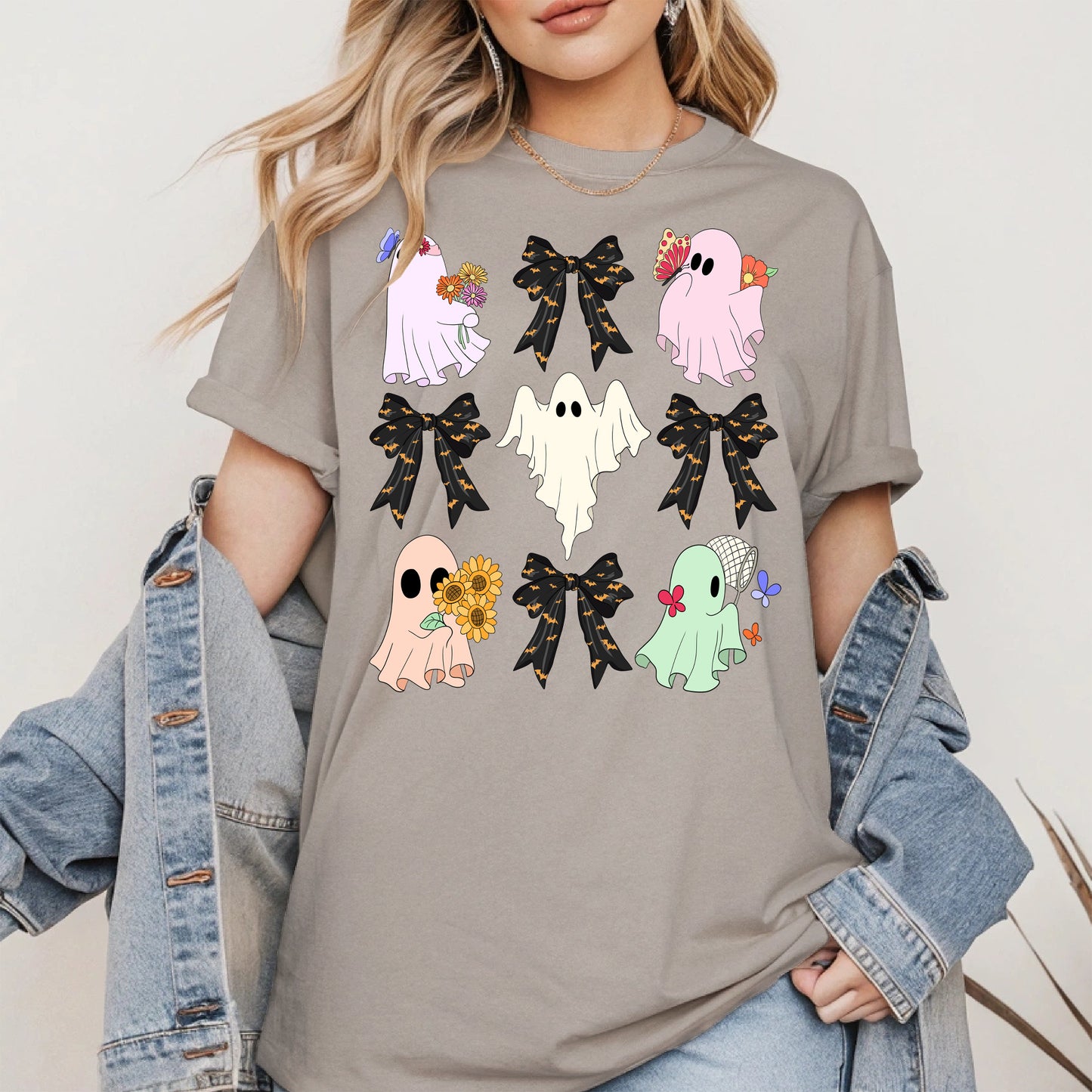 Cute Ghost and Bow Halloween Shirt