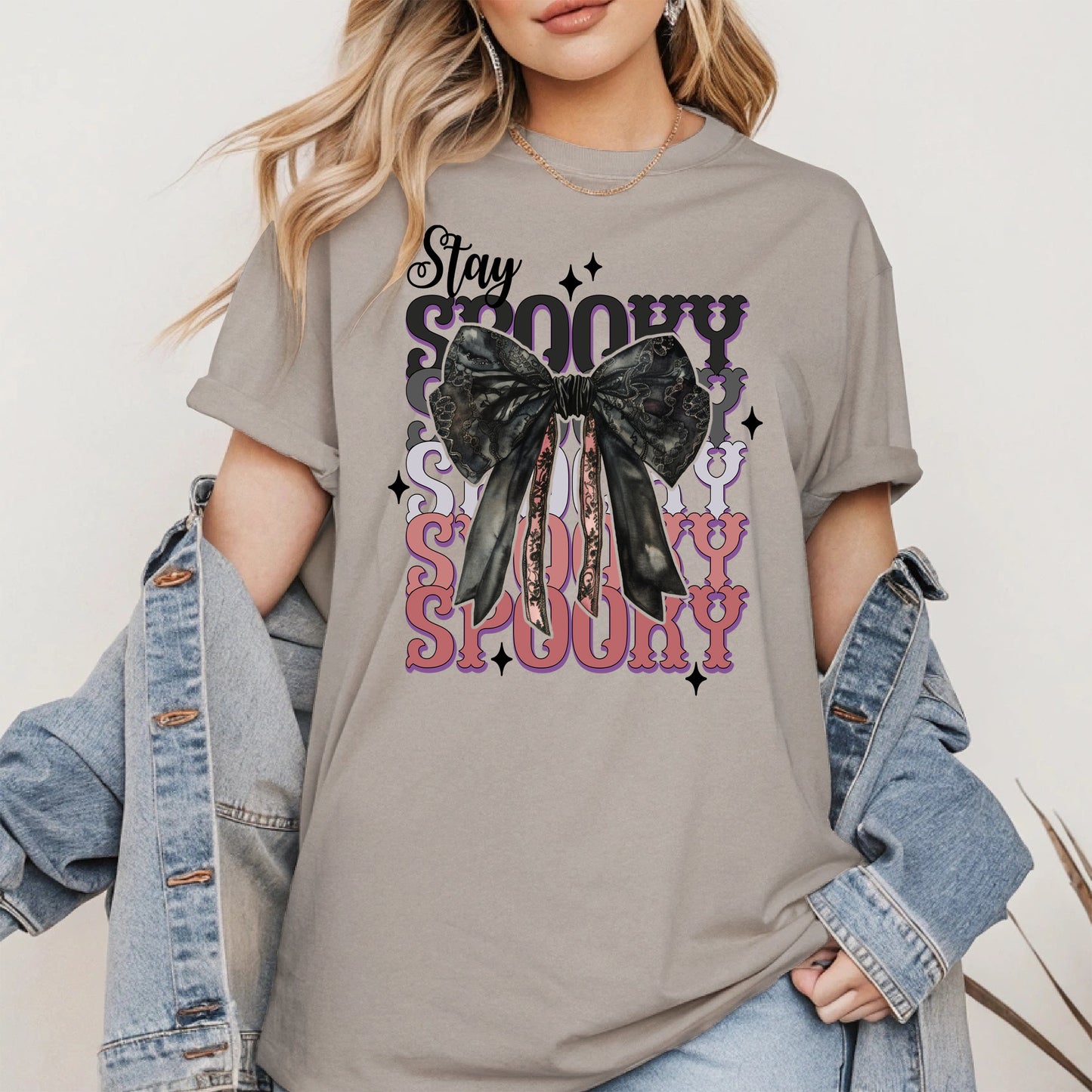 Gothic Spooky Bow Halloween Shirt