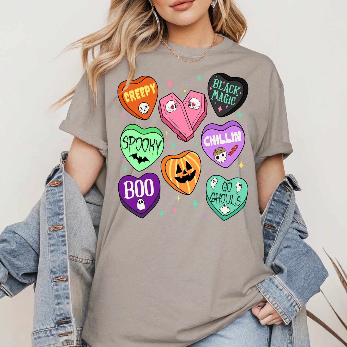 Spooky Candy Heart Halloween Shirt