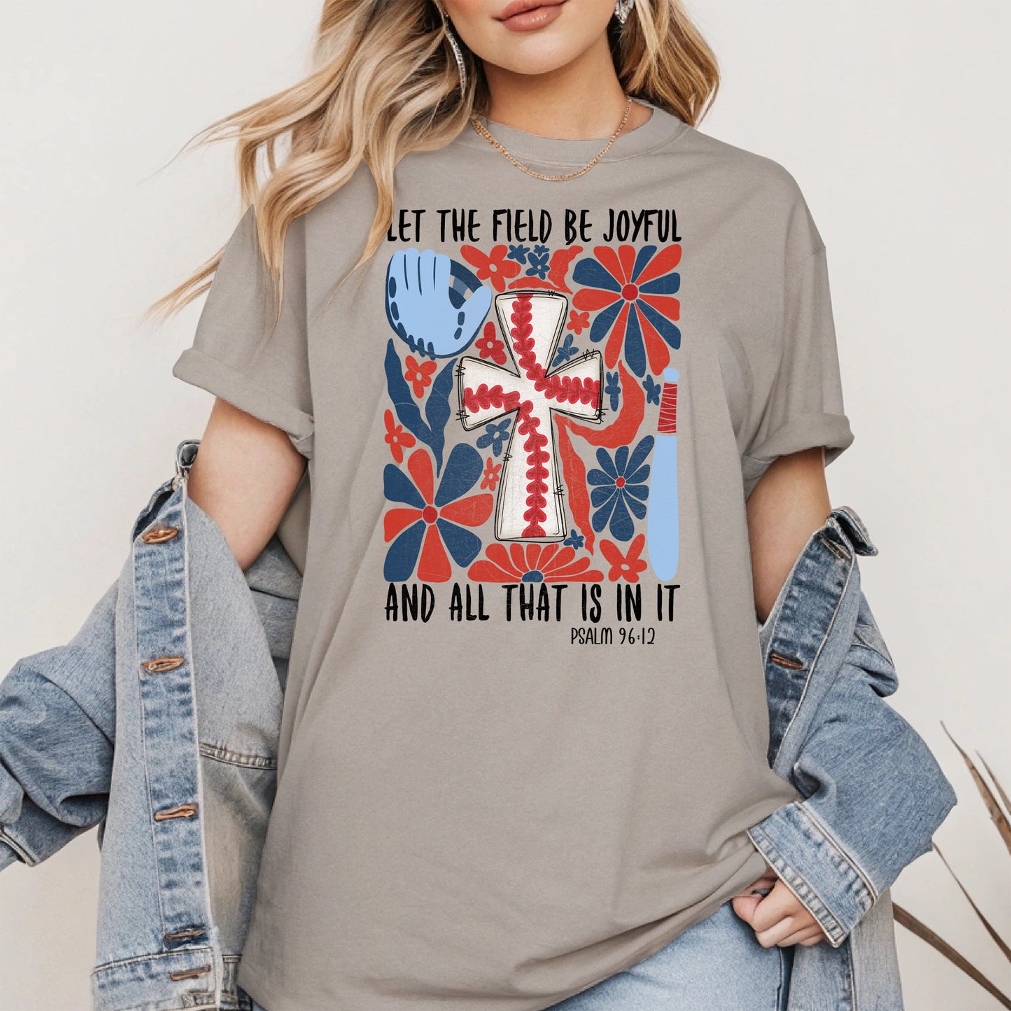 Faith Baseball Floral Shirt Sport Tee Hoodie Sweatshirt Gift for Fans