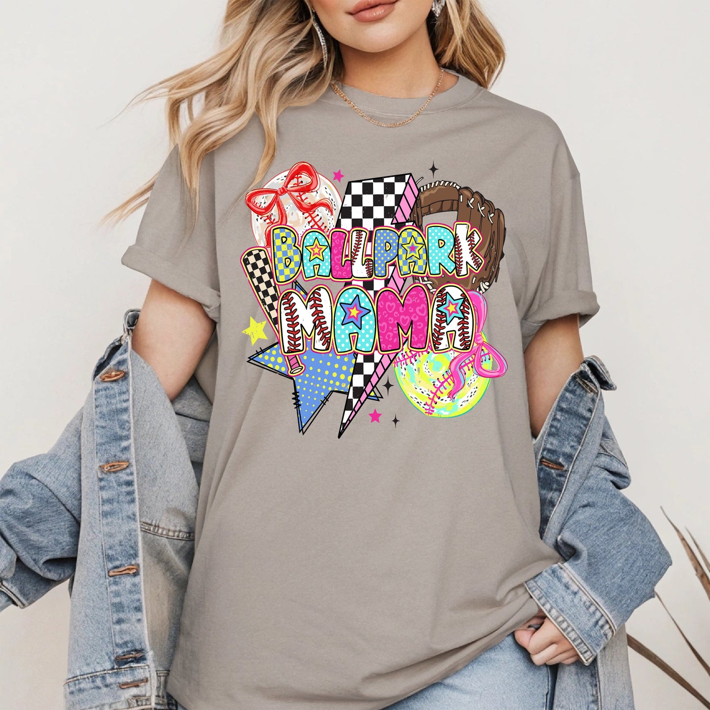 Ballpark Mama Shirt Sport Tee Hoodie Sweatshirt Gift for Baseball Moms