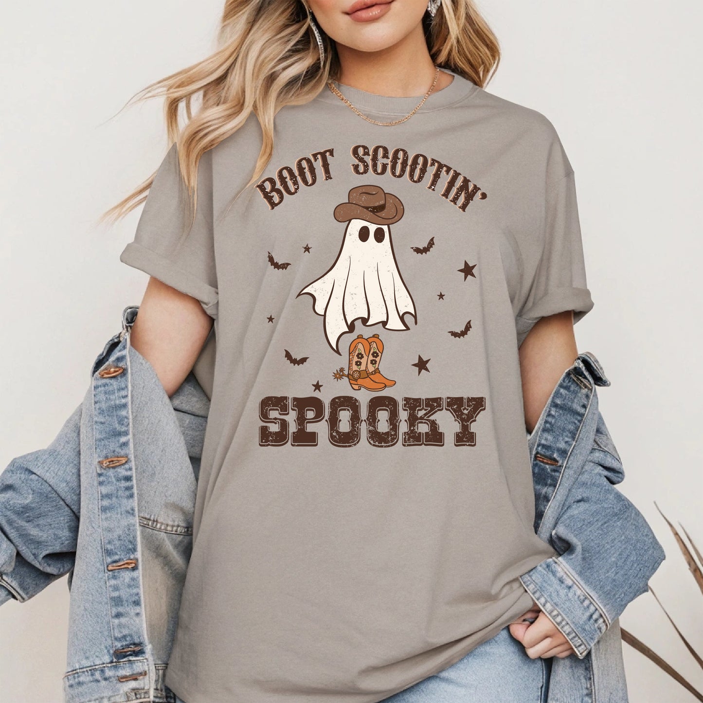 Boot Scootin Spooky Ghost Tee