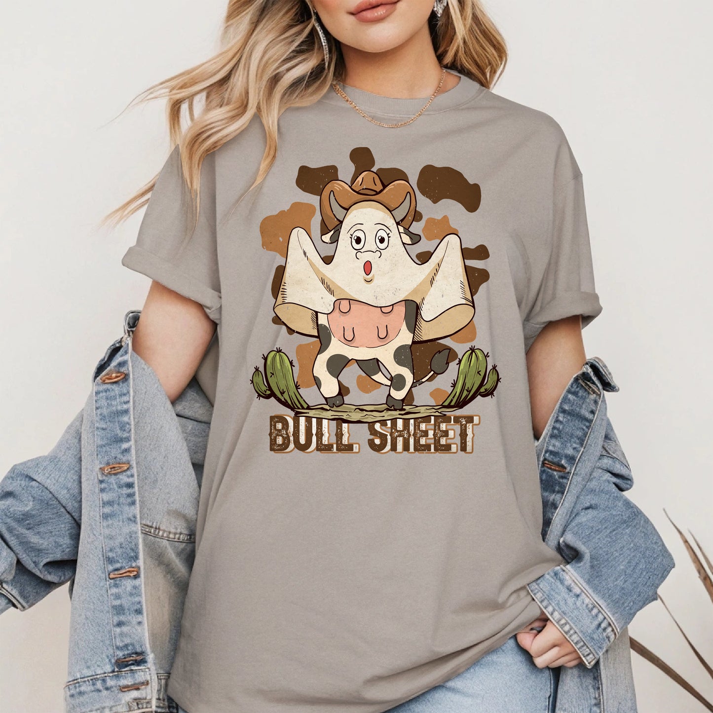 Bull Sheet Funny Ghost Cow Tee