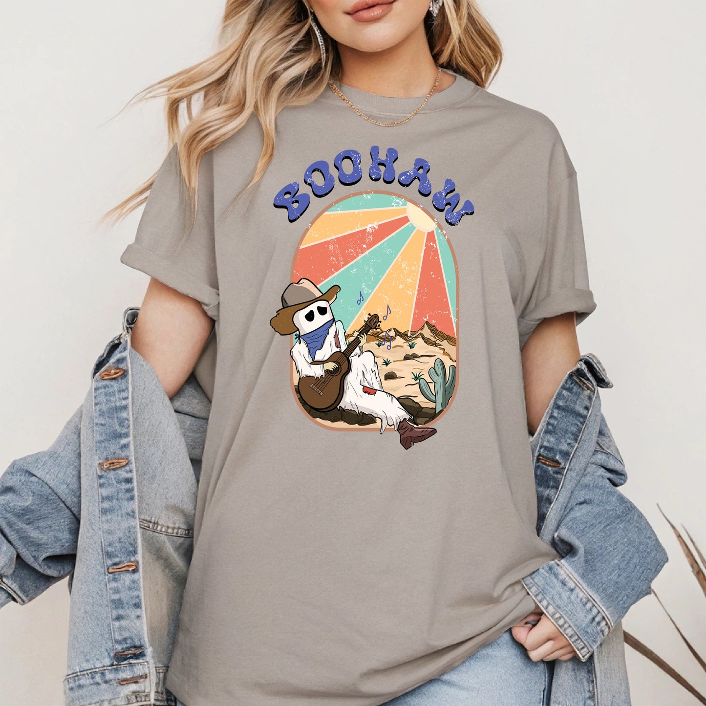 Boohaw Singing Ghost Western Tee