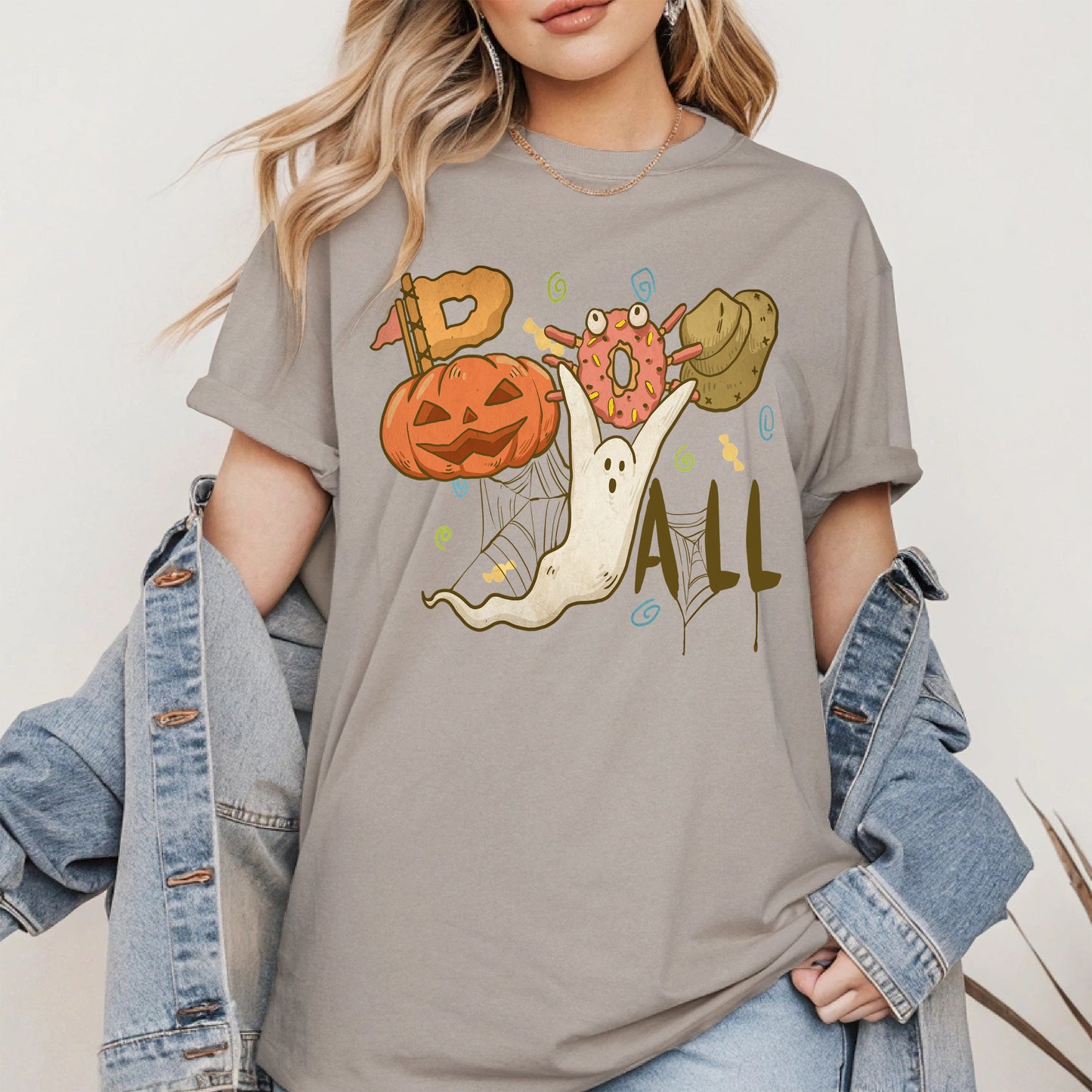 Boo Yall Cute Halloween Fall Tee
