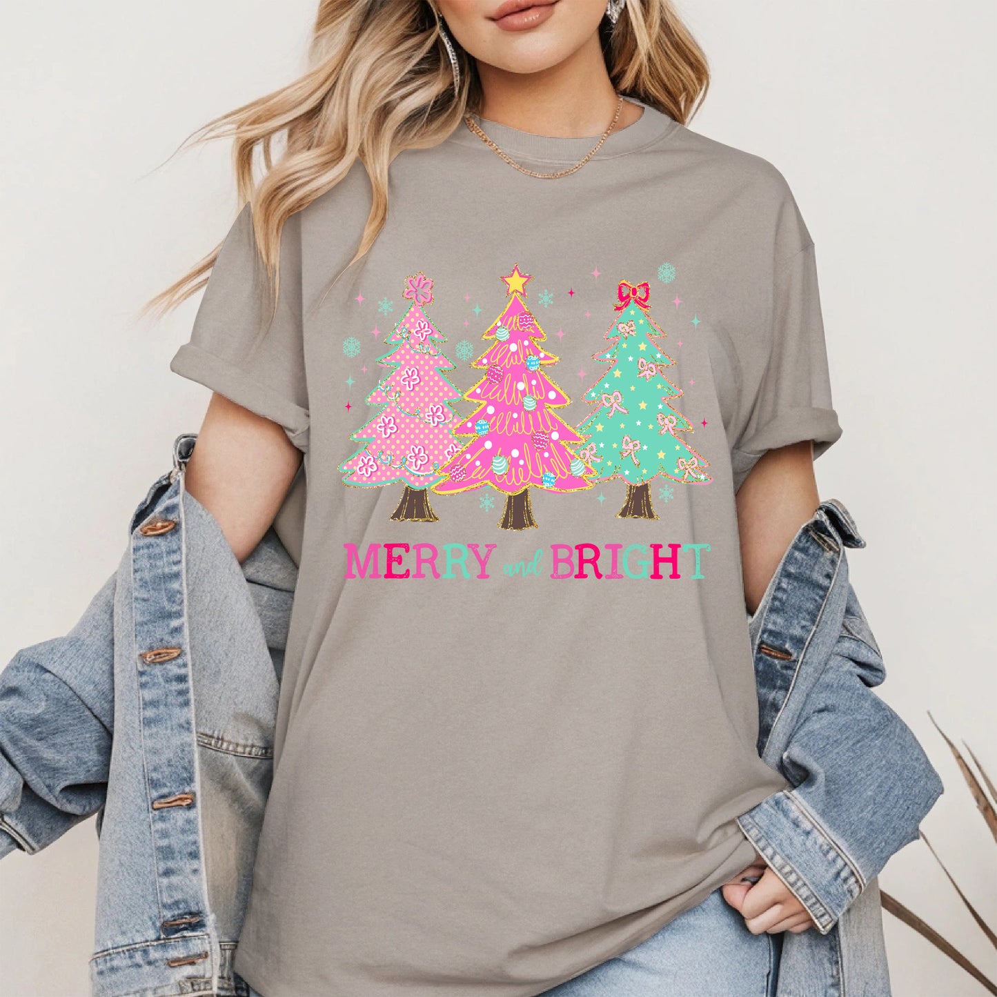 Merry and Bright Christmas Tree Shirt