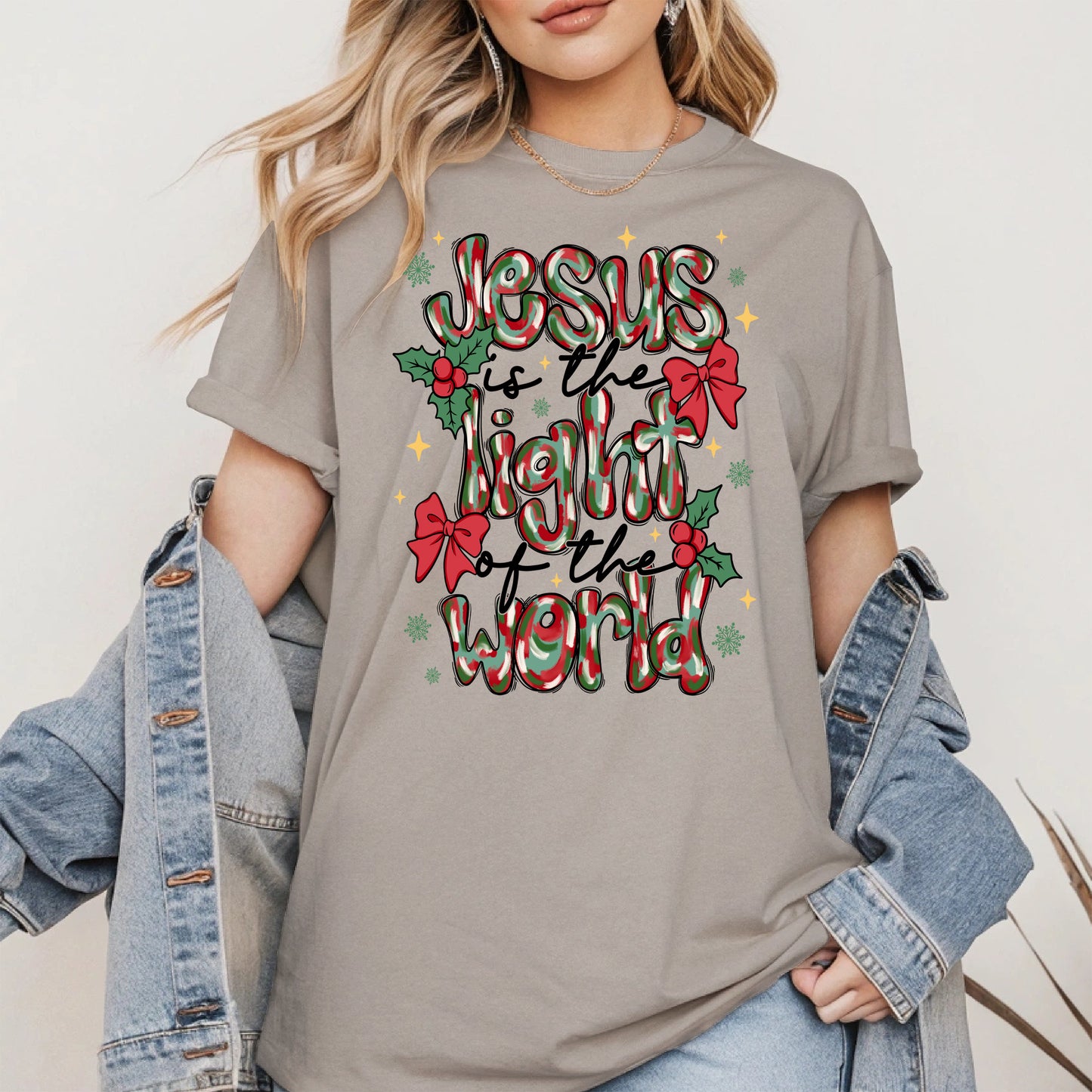Jesus Light of the World Christmas Shirt