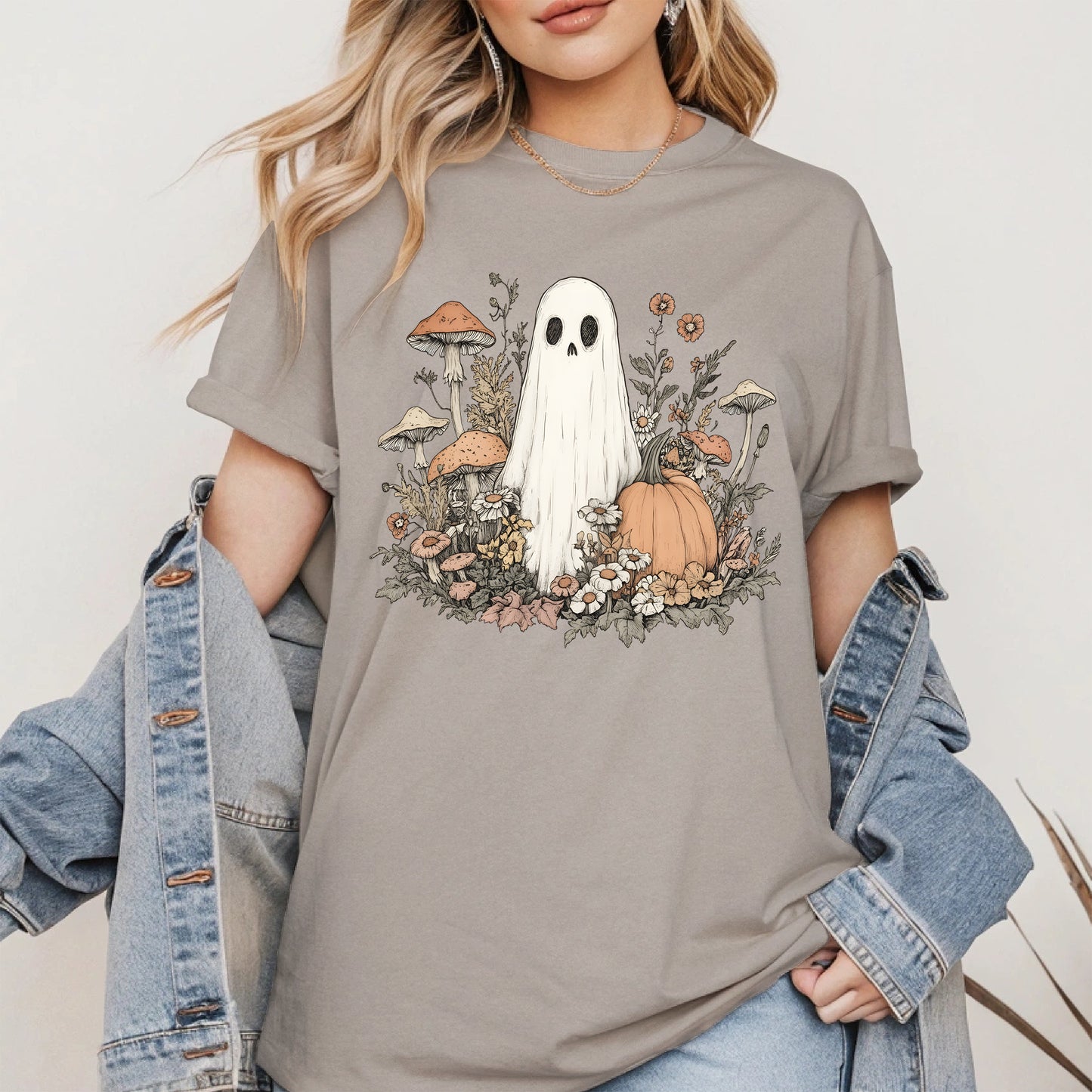 Retro Floral Ghost halloween shirt