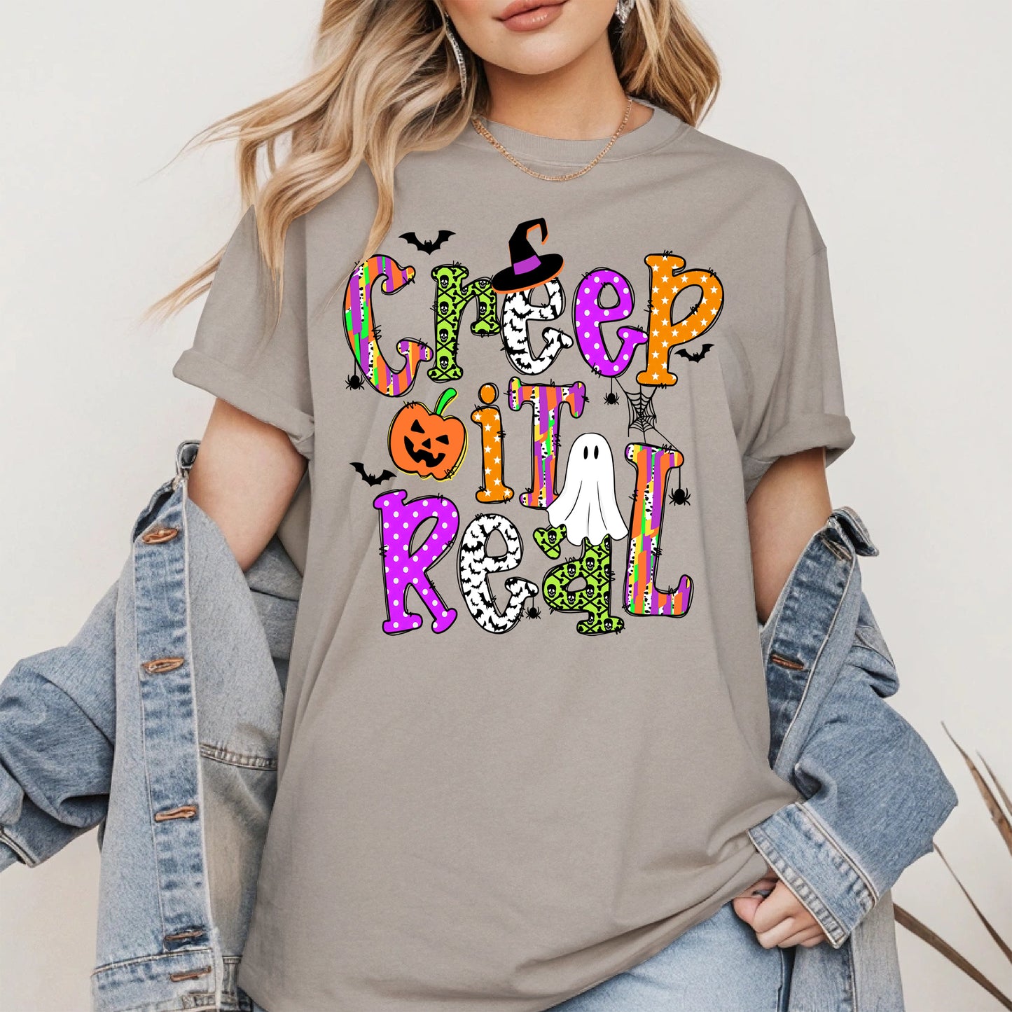 Creep It Real Doodle halloween shirt