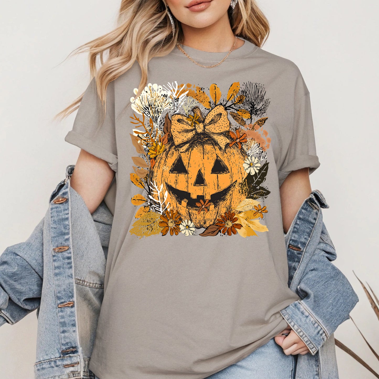 Halloween Pumpkin Coquette Bow shirt