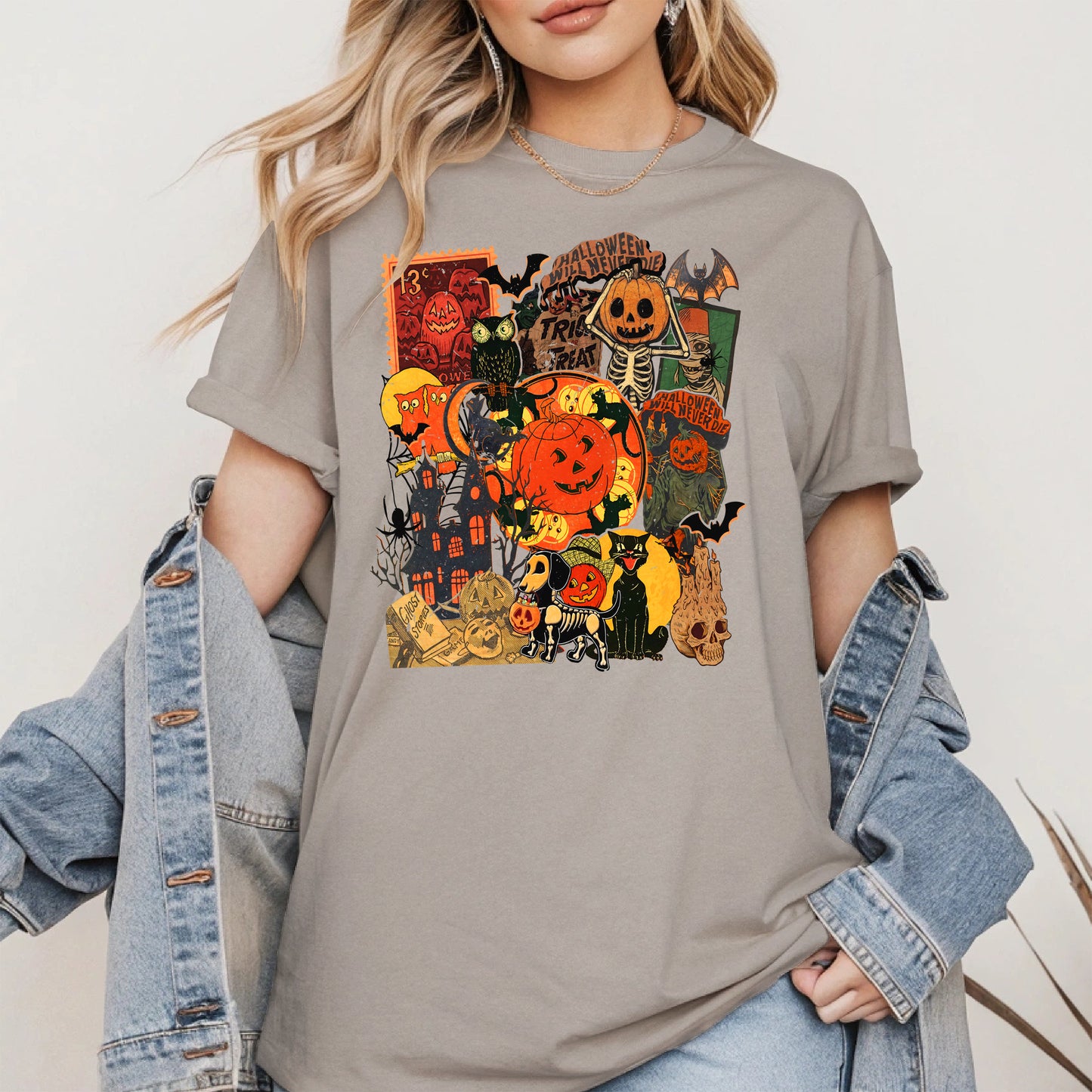 Collage Halloween shirt and hoodie
