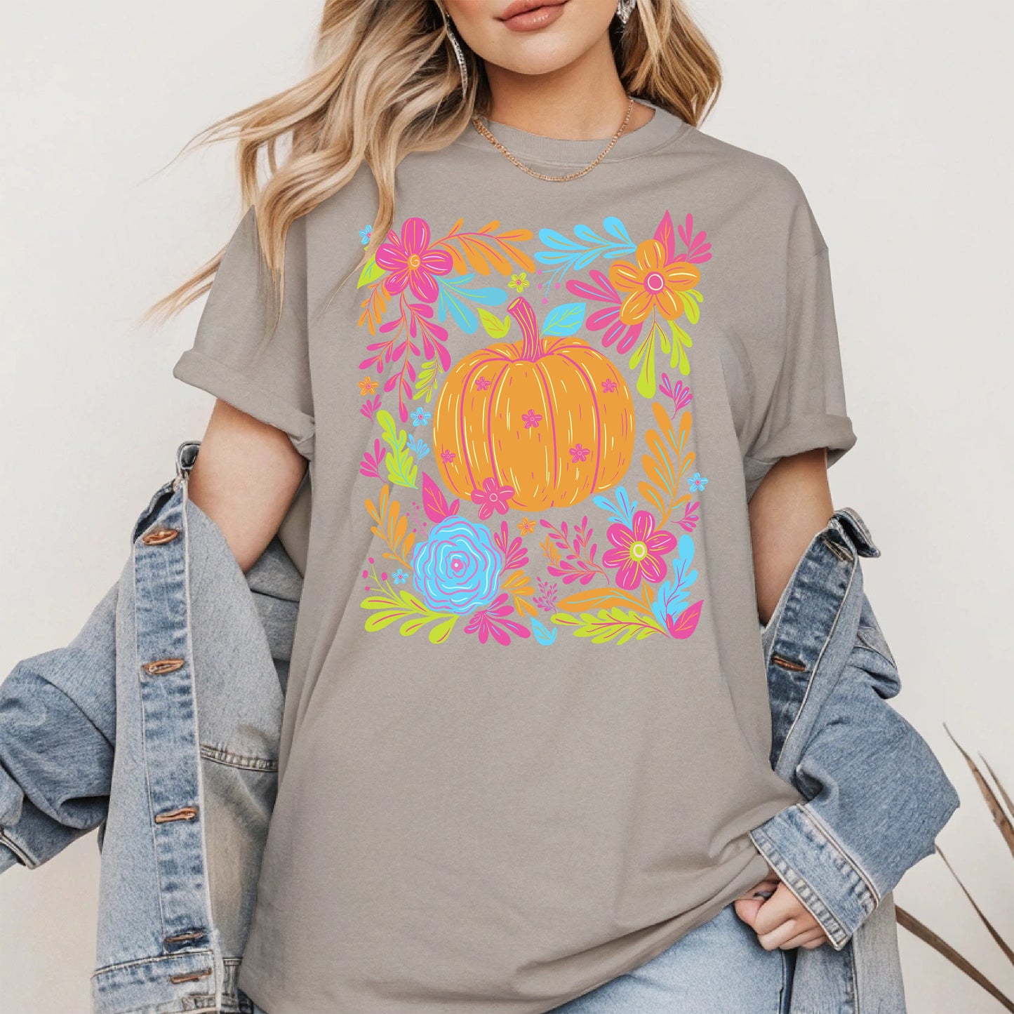 Neon Pumpkin halloween shirt
