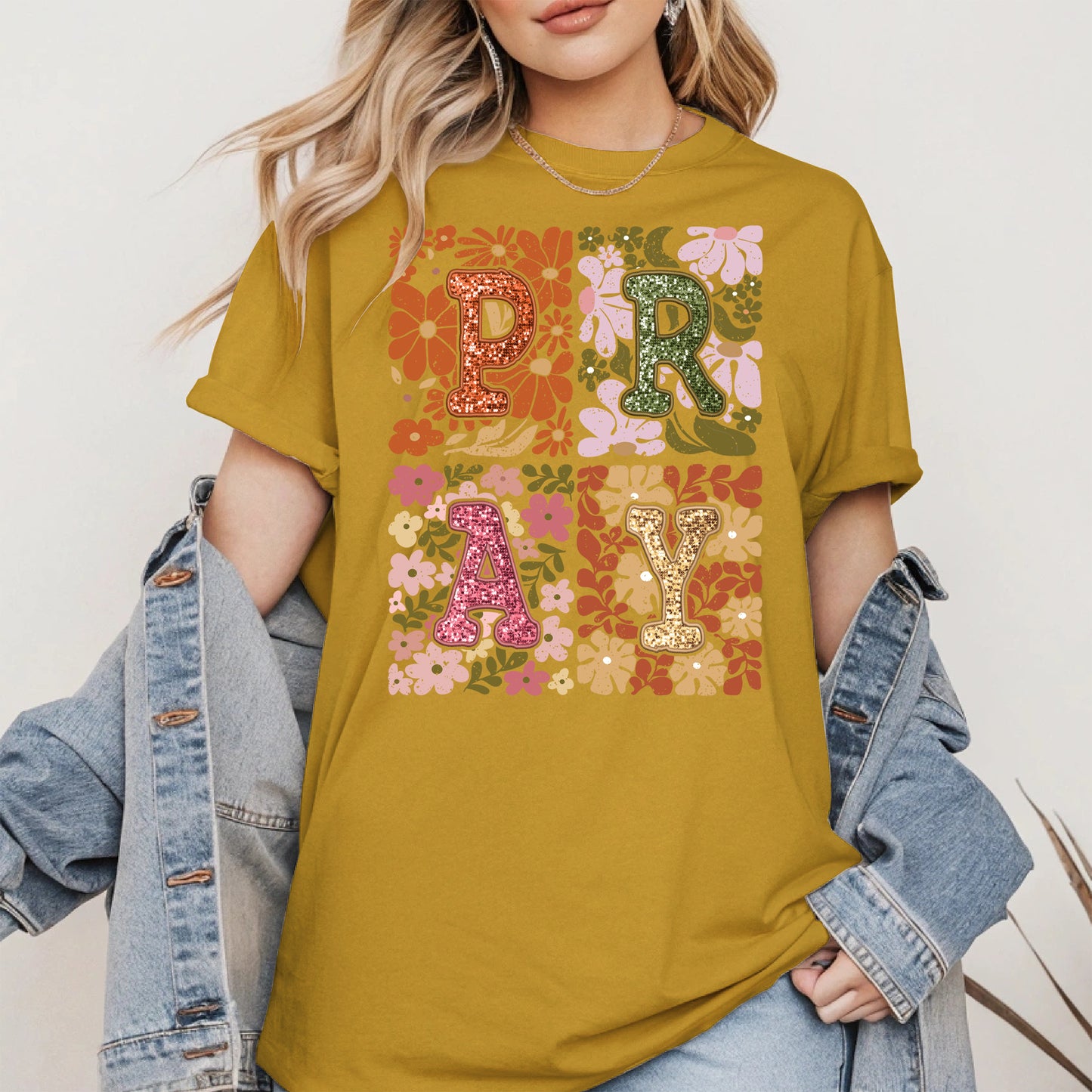 Retro Floral Faith Fall Christian Shirt